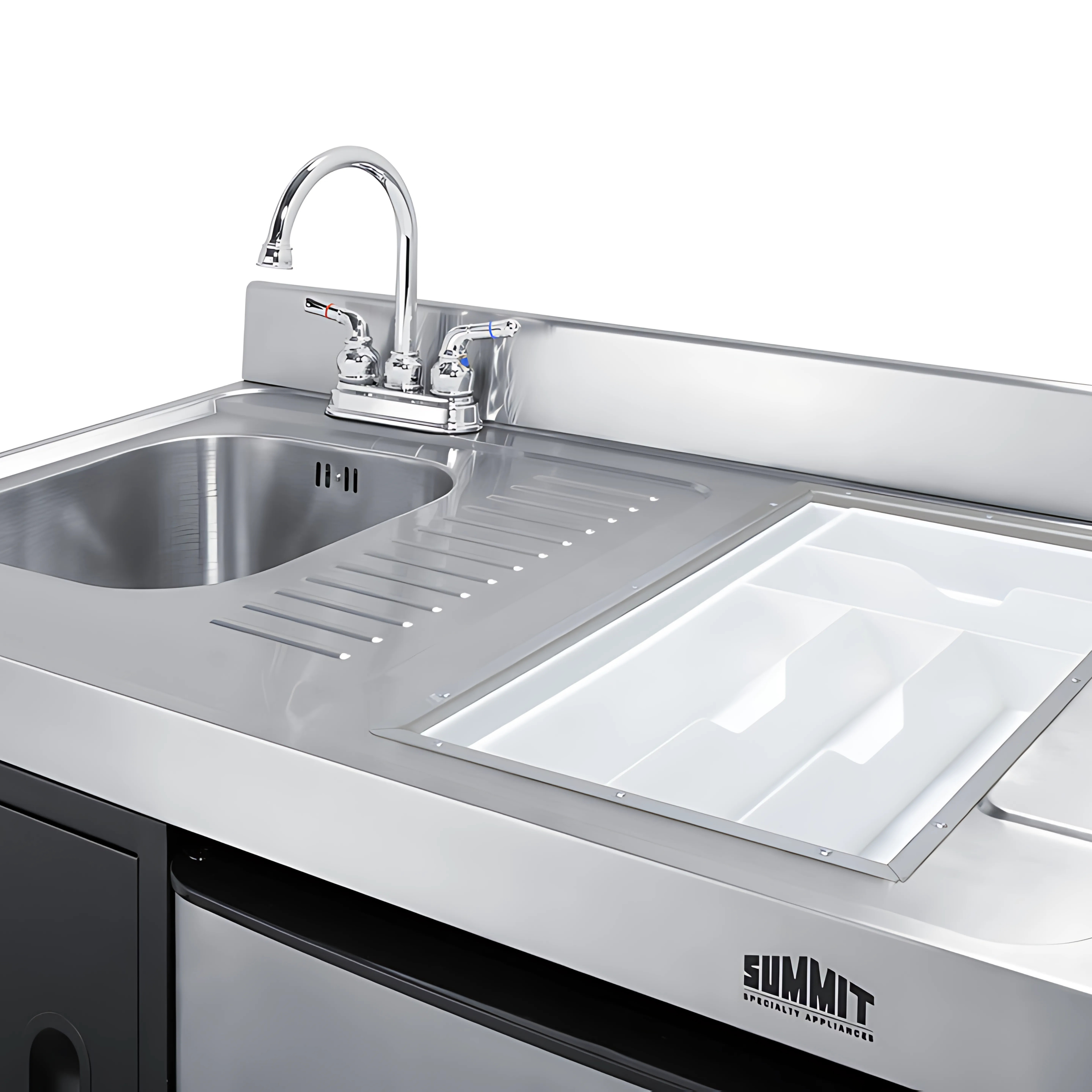 Summit 63" Wide All-in-One Kitchenette with Electric Range ACK63ELSTB
