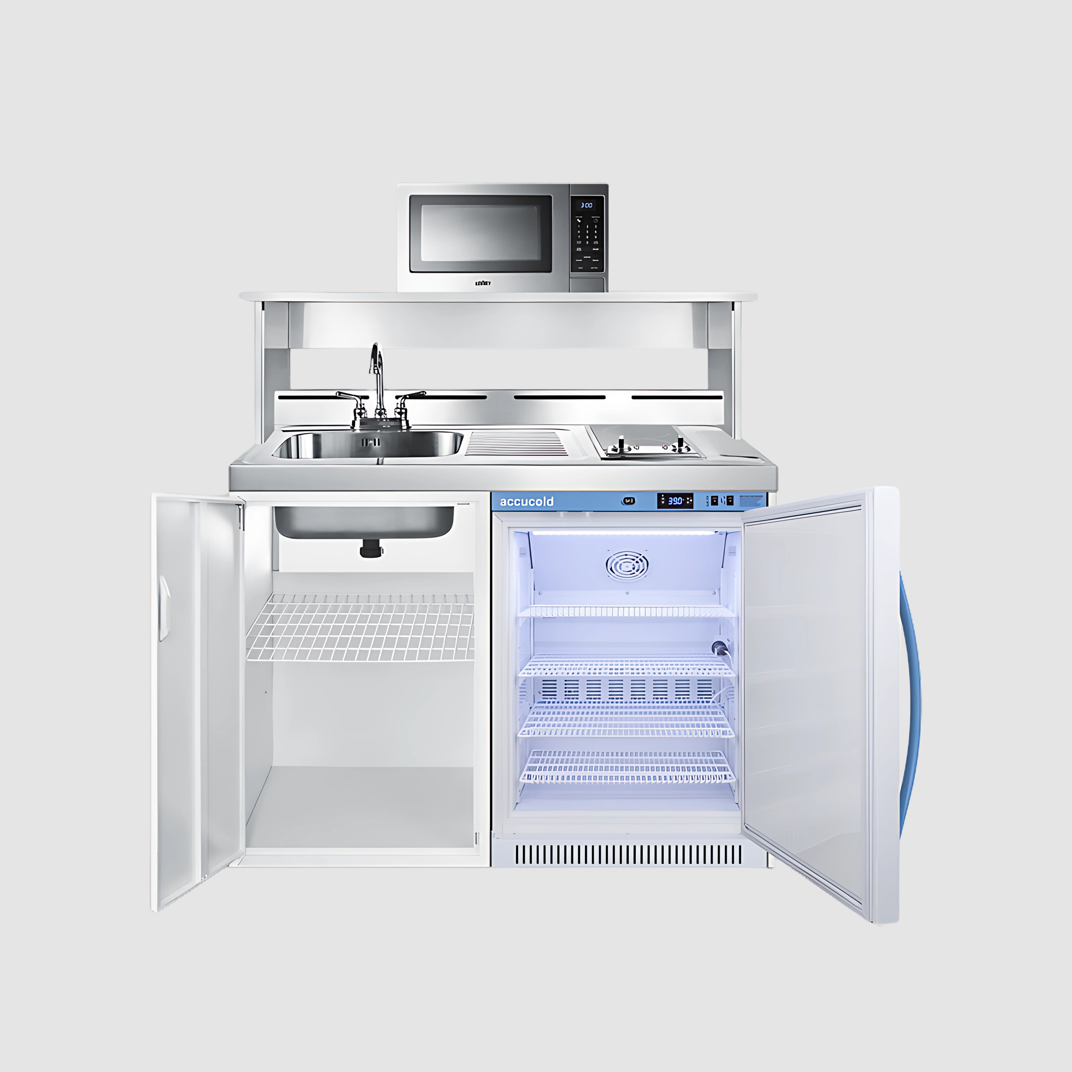 Summit 48" Wide All-In-One Wellness Room Kitchenette with Microwave C48ELMCMW