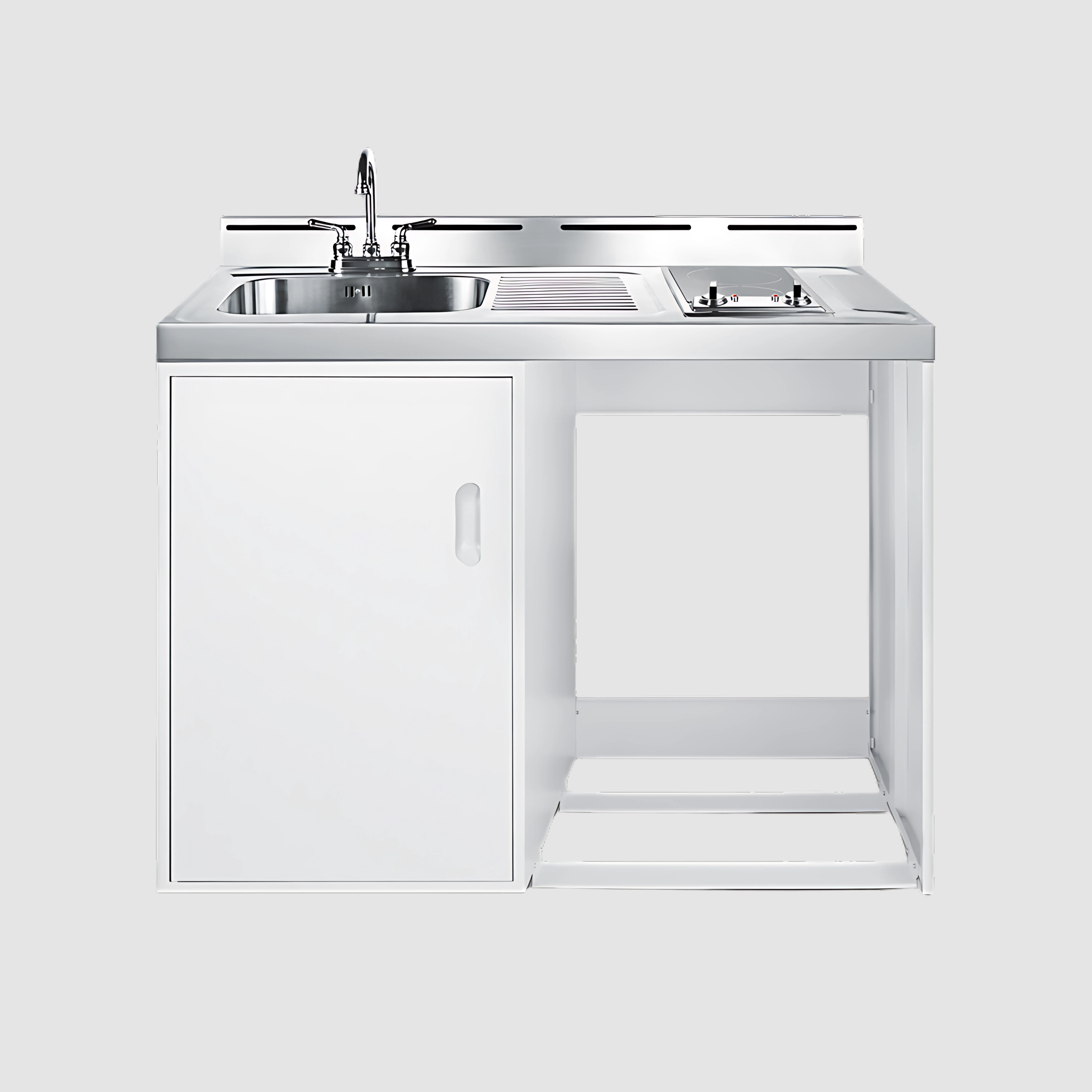 Summit 48" Wide All-In-One Kitchenette (Refrigerator Not Included) C48ELGLASSNR