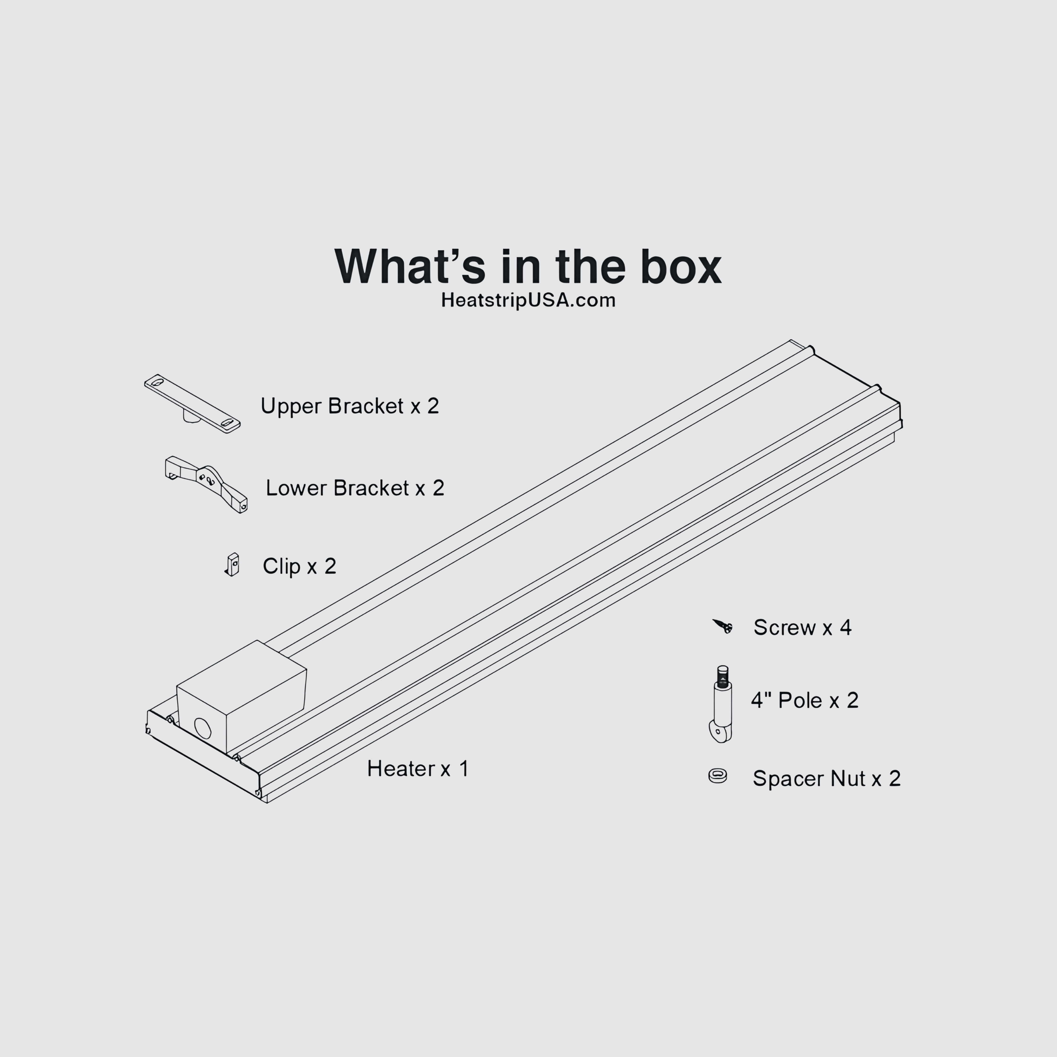 Heatstrip Mini 1500 Watt 120 Volt