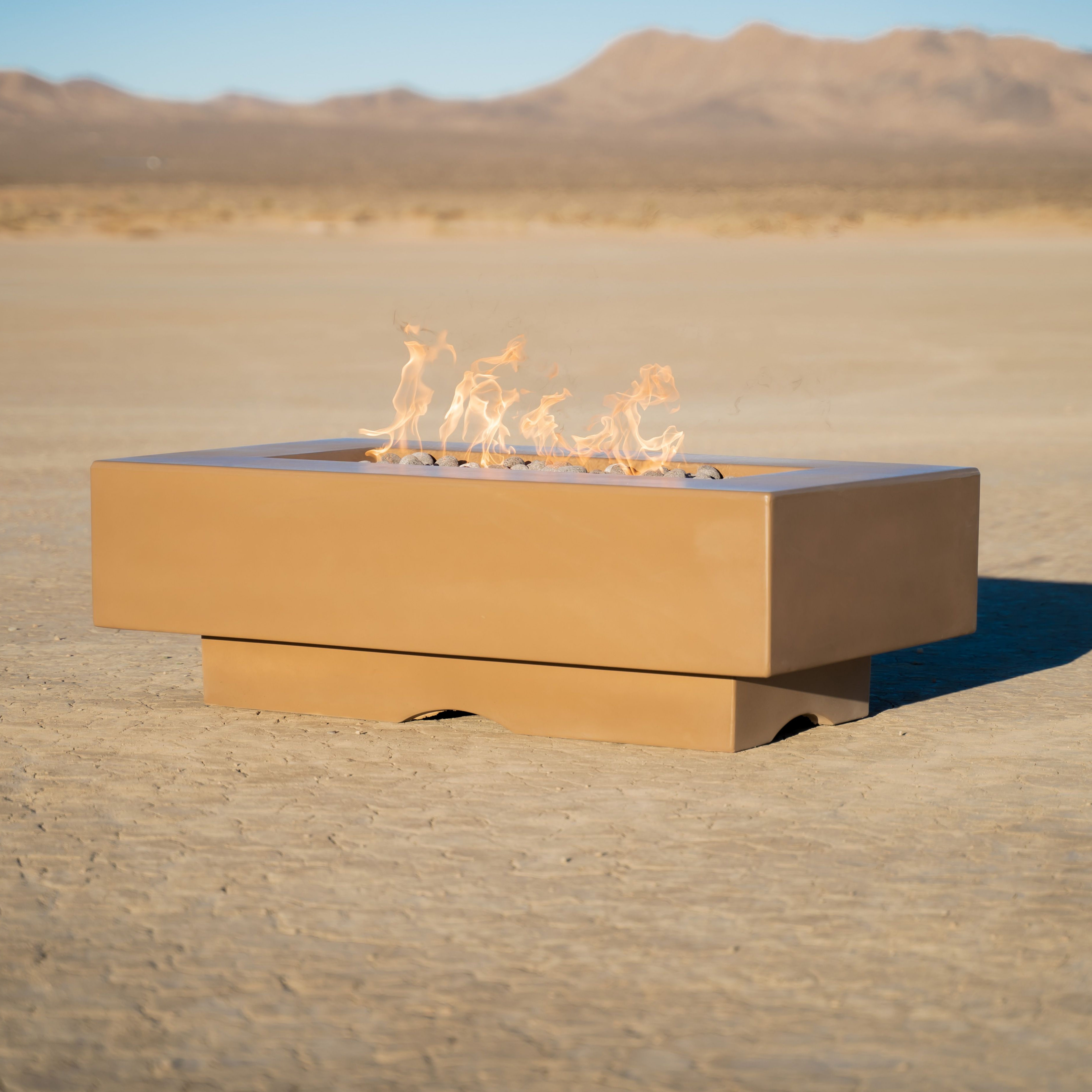 The Outdoor Plus Del Mar Fire Pit - 15″ Tall GFRC Concrete