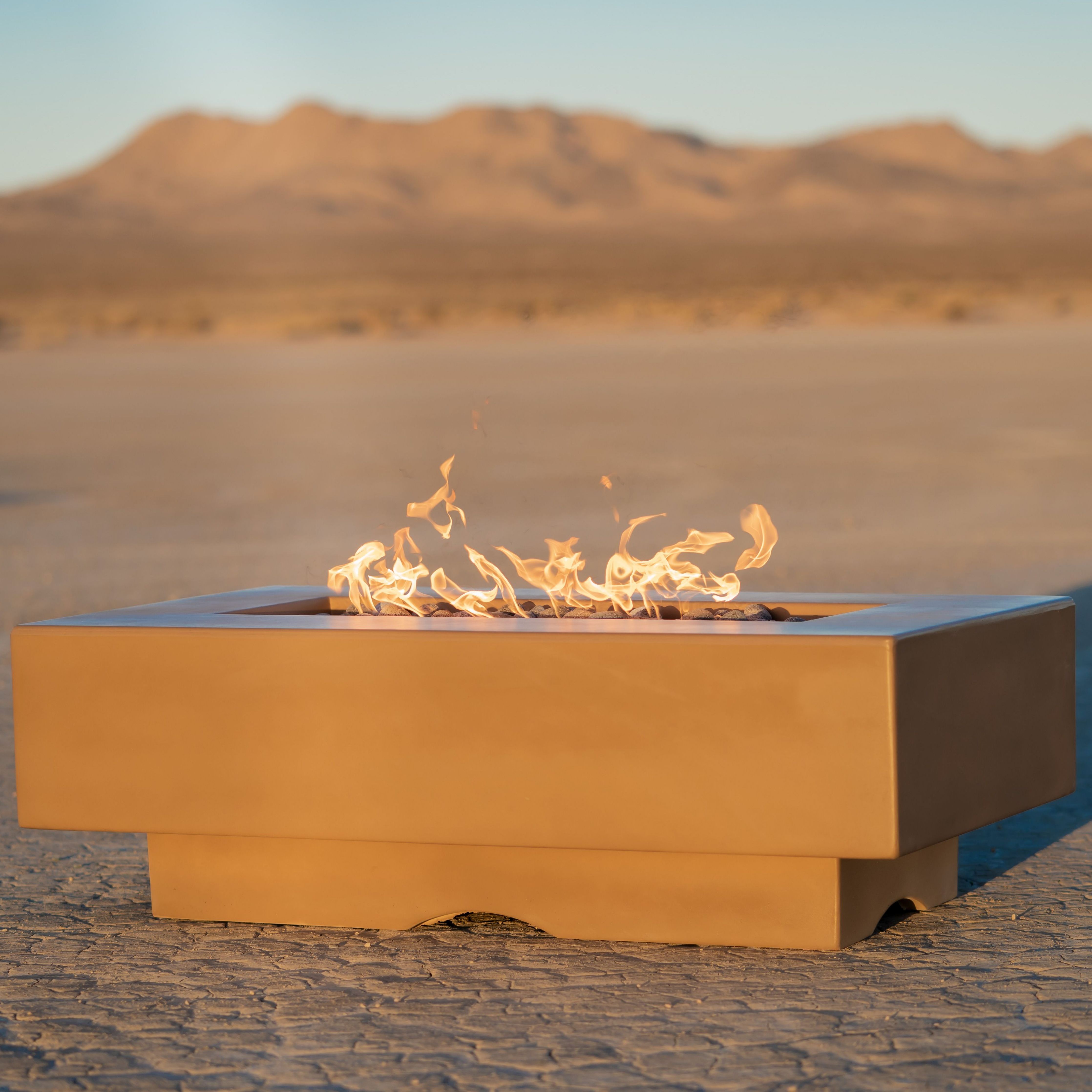 The Outdoor Plus Del Mar Fire Pit - 15″ Tall GFRC Concrete