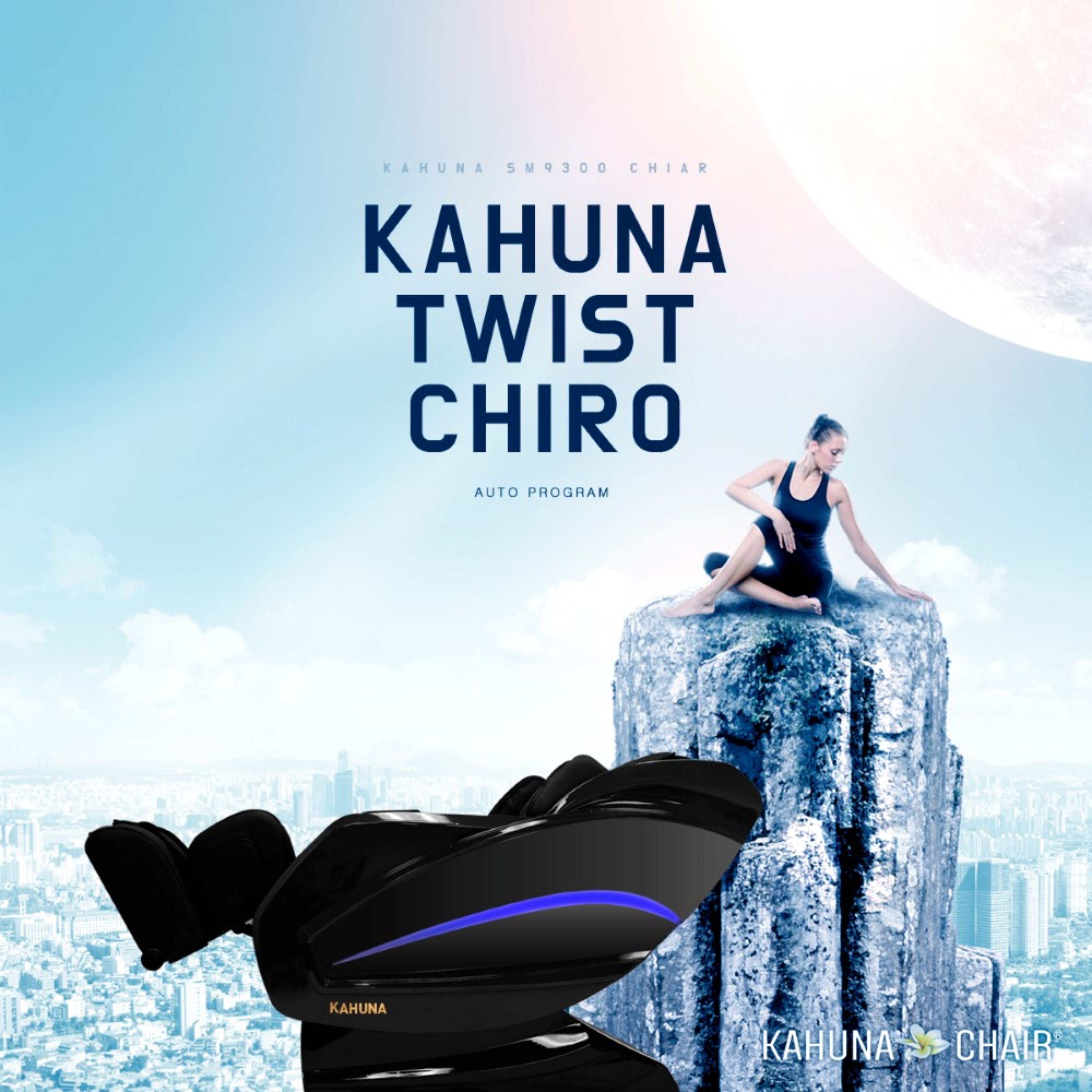 Kahuna Chair Exquisite Rhythmic HSL-Track Kahuna Massage Chair, HM-Kappa Gold with a handheld remote controller KCMHMKappaGold