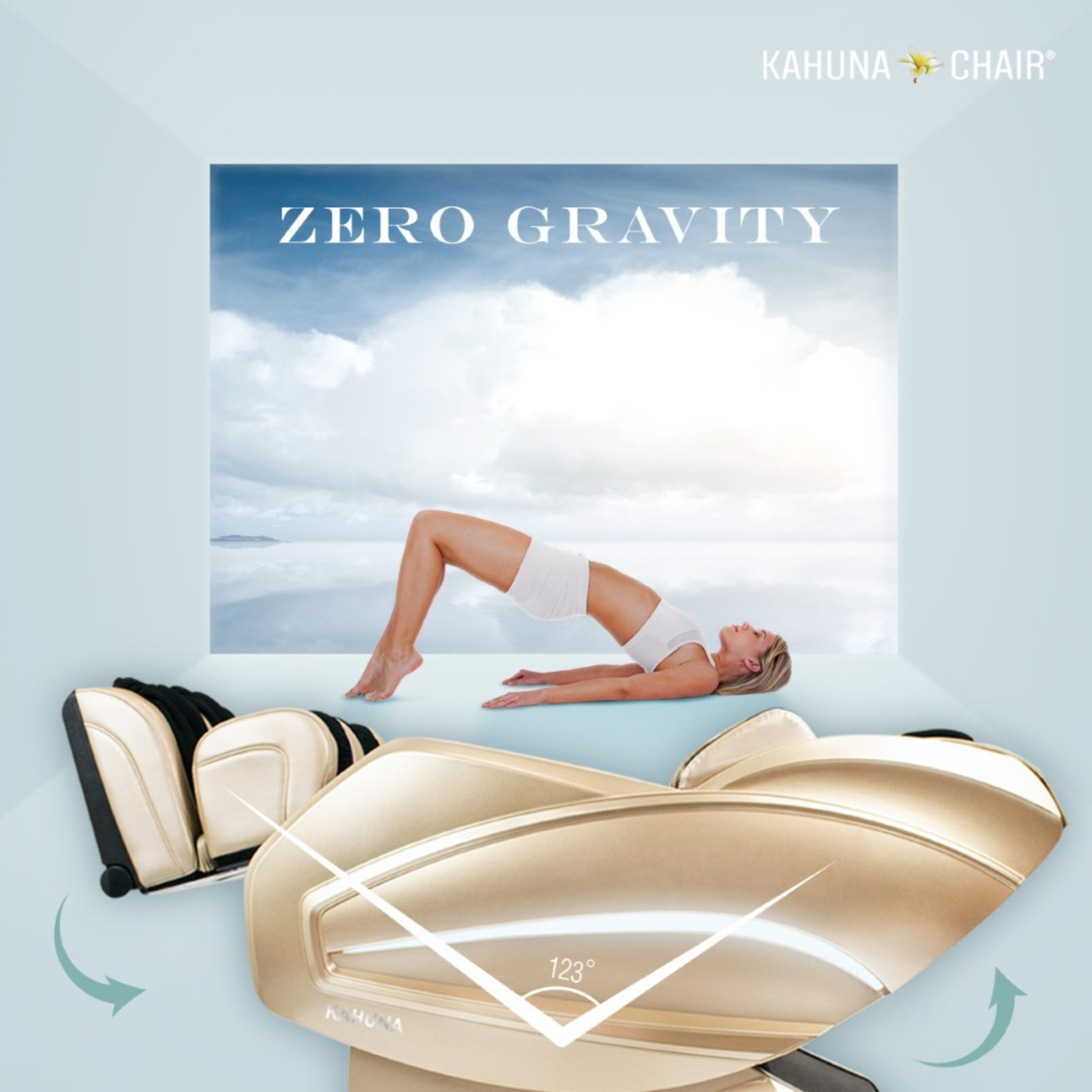 Kahuna Chair Exquisite Rhythmic HSL-Track Kahuna Massage Chair, HM-Kappa Gold with a handheld remote controller KCMHMKappaGold