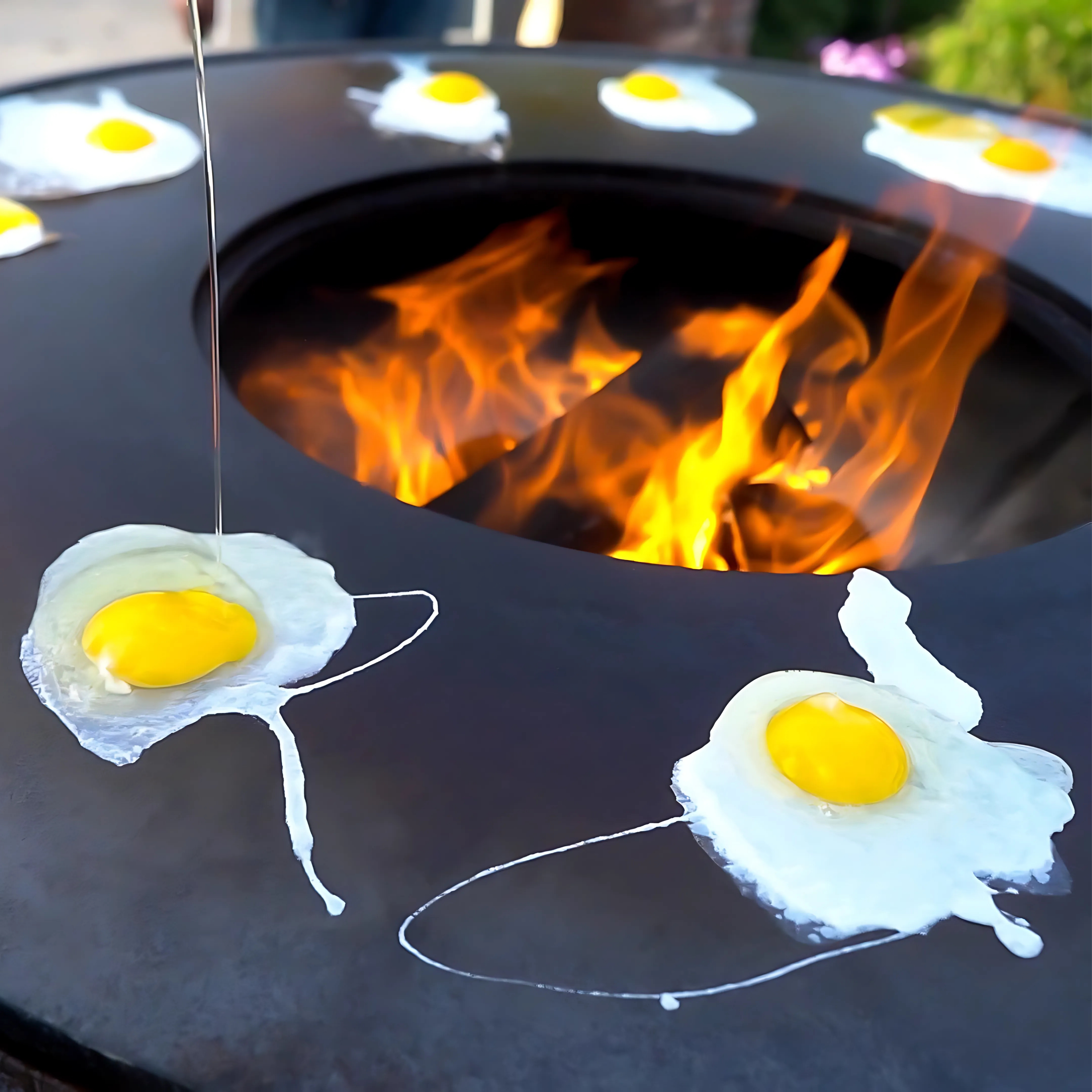 The Outdoor Plus Mojave Wood Burning Cast-iron Grill Metal Collection