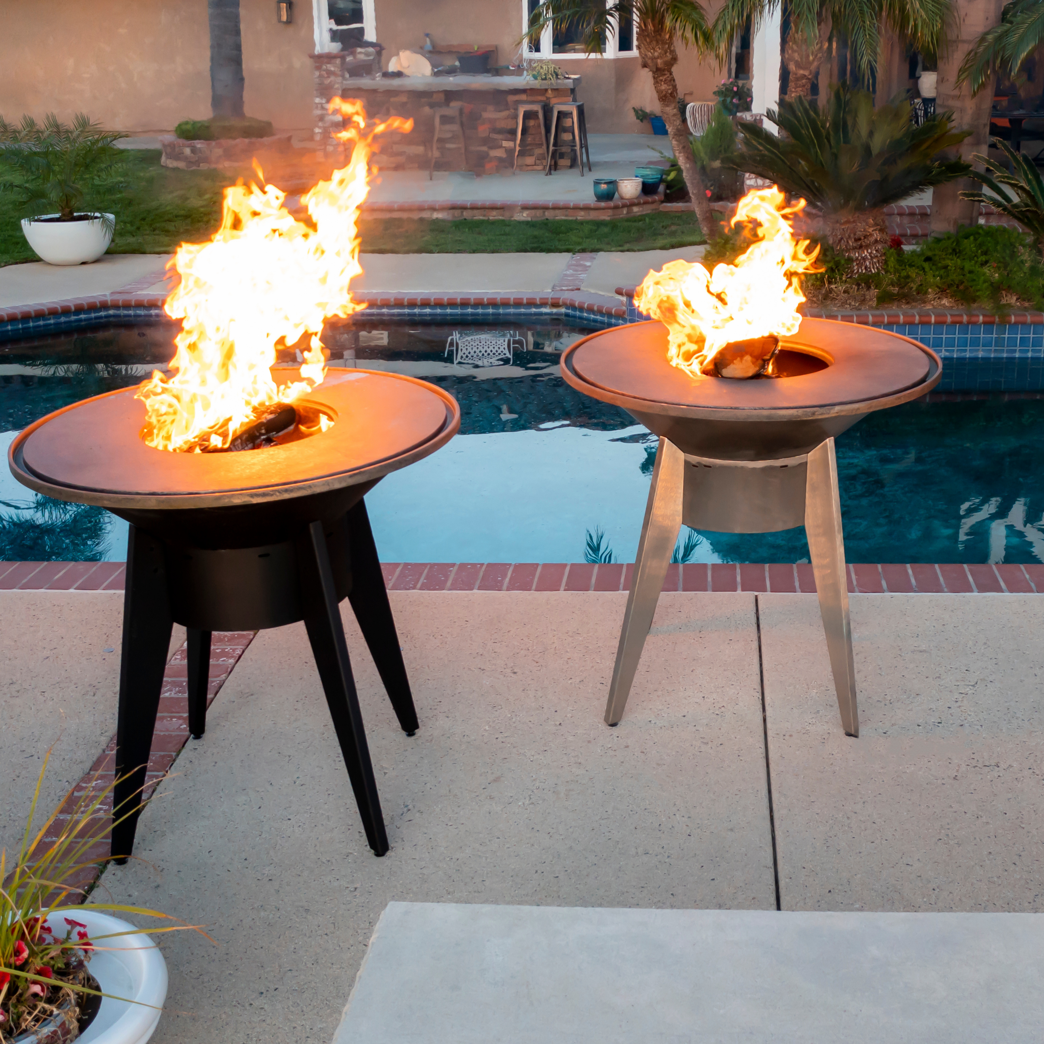 The Outdoor Plus Mojave Wood Burning Cast-iron Grill Metal Collection