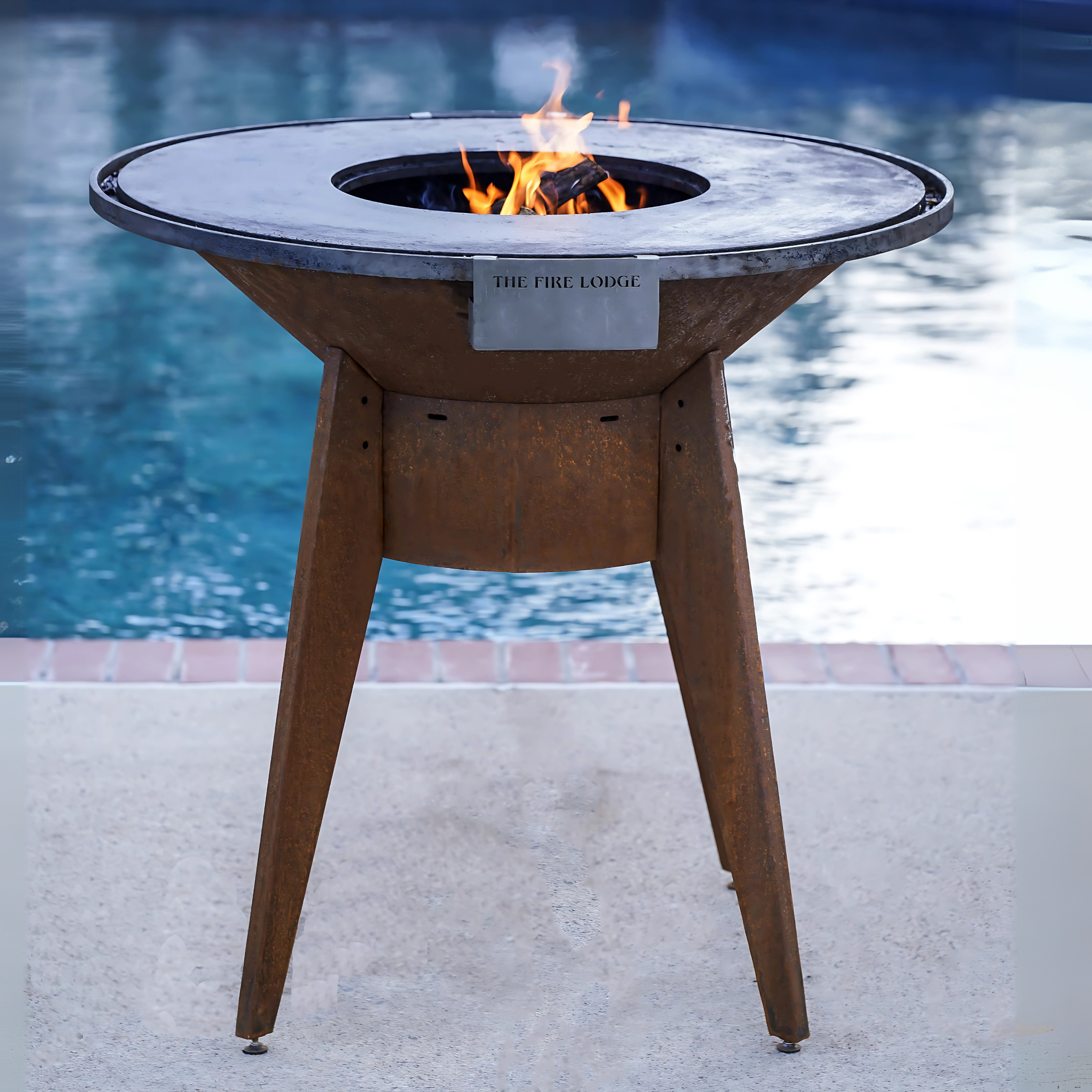 The Outdoor Plus Mojave Wood Burning Cast-iron Grill Metal Collection