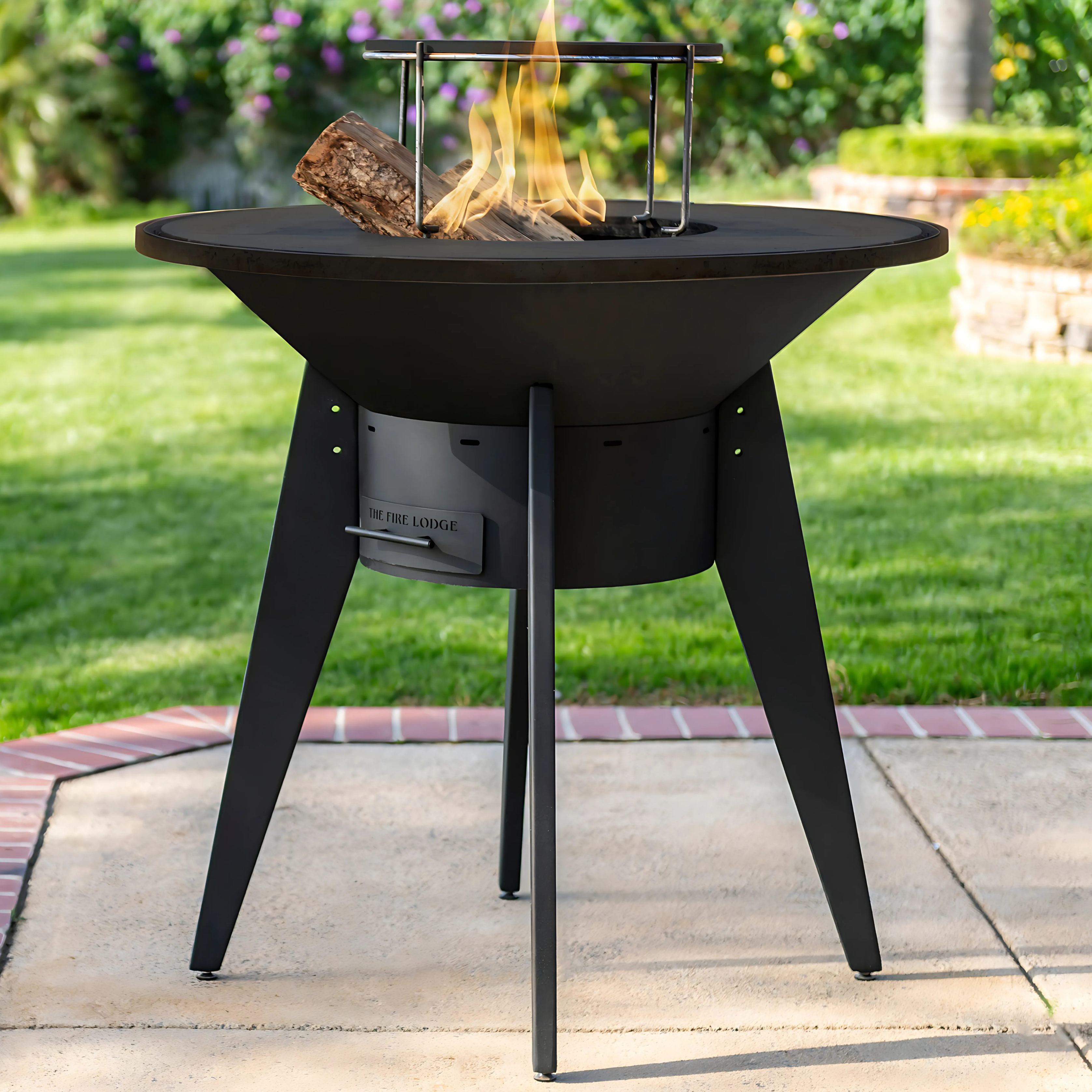 The Outdoor Plus Mojave Wood Burning Cast-iron Grill Metal Collection