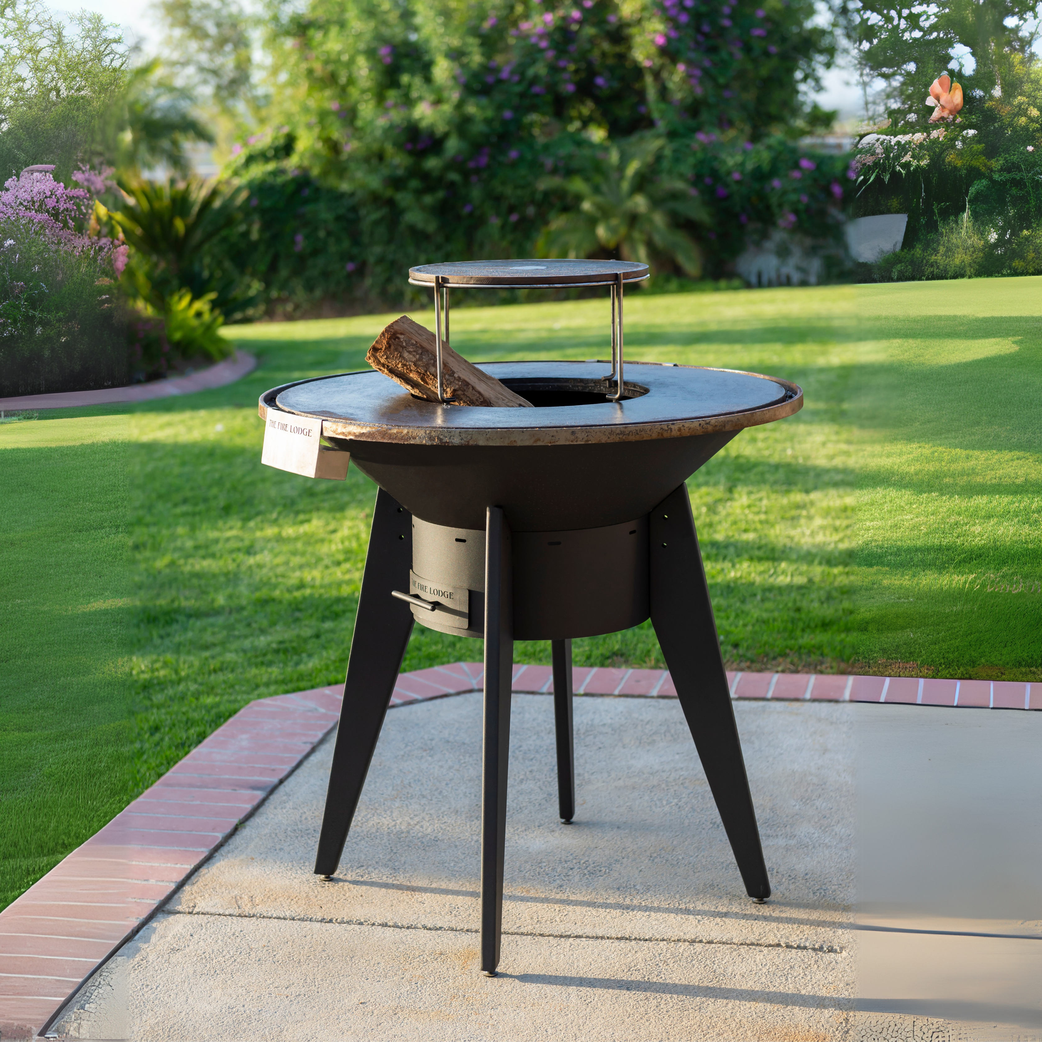 The Outdoor Plus Mojave Wood Burning Cast-iron Grill Metal Collection