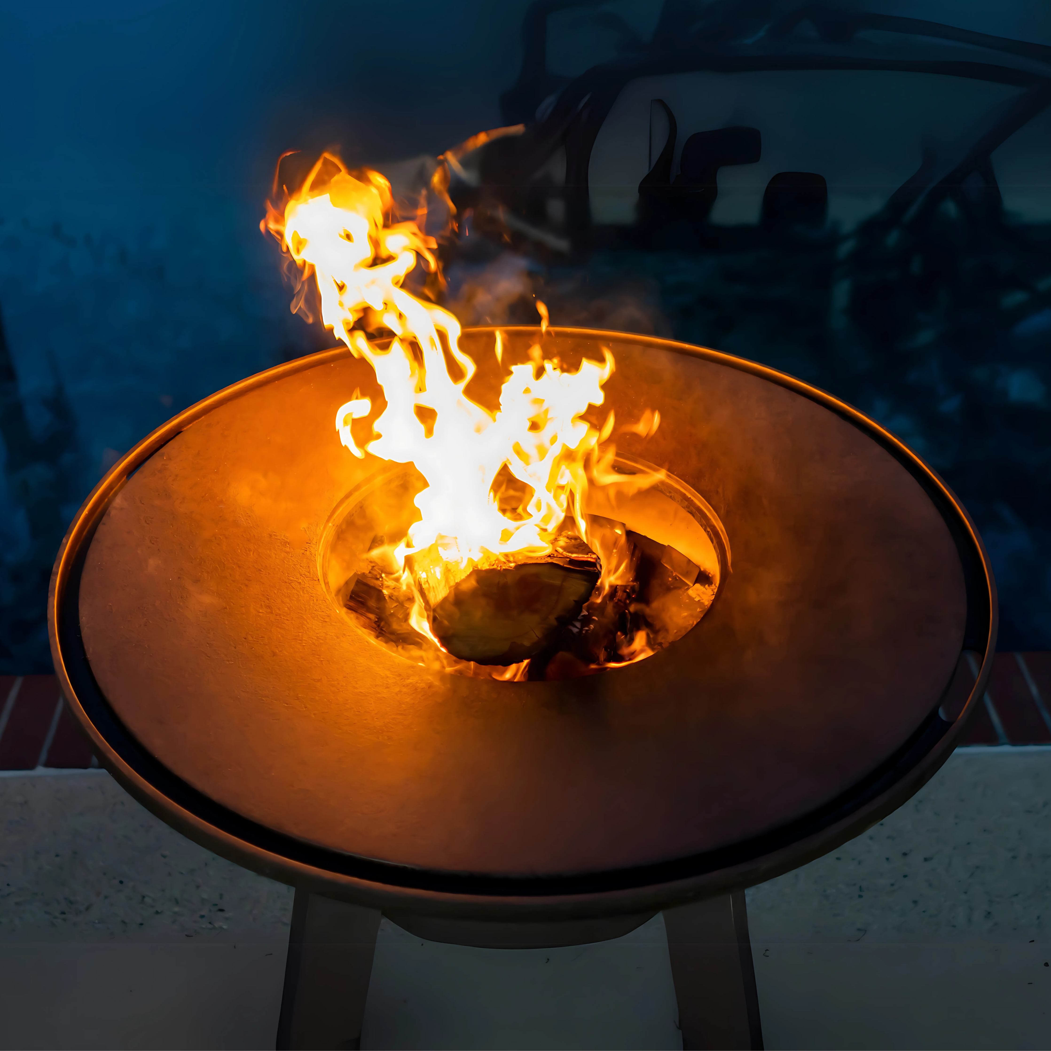 The Outdoor Plus Mojave Wood Burning Cast-iron Grill Metal Collection