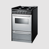 Summit 20" Wide Gas Range, Open Burners TNM1107BRW