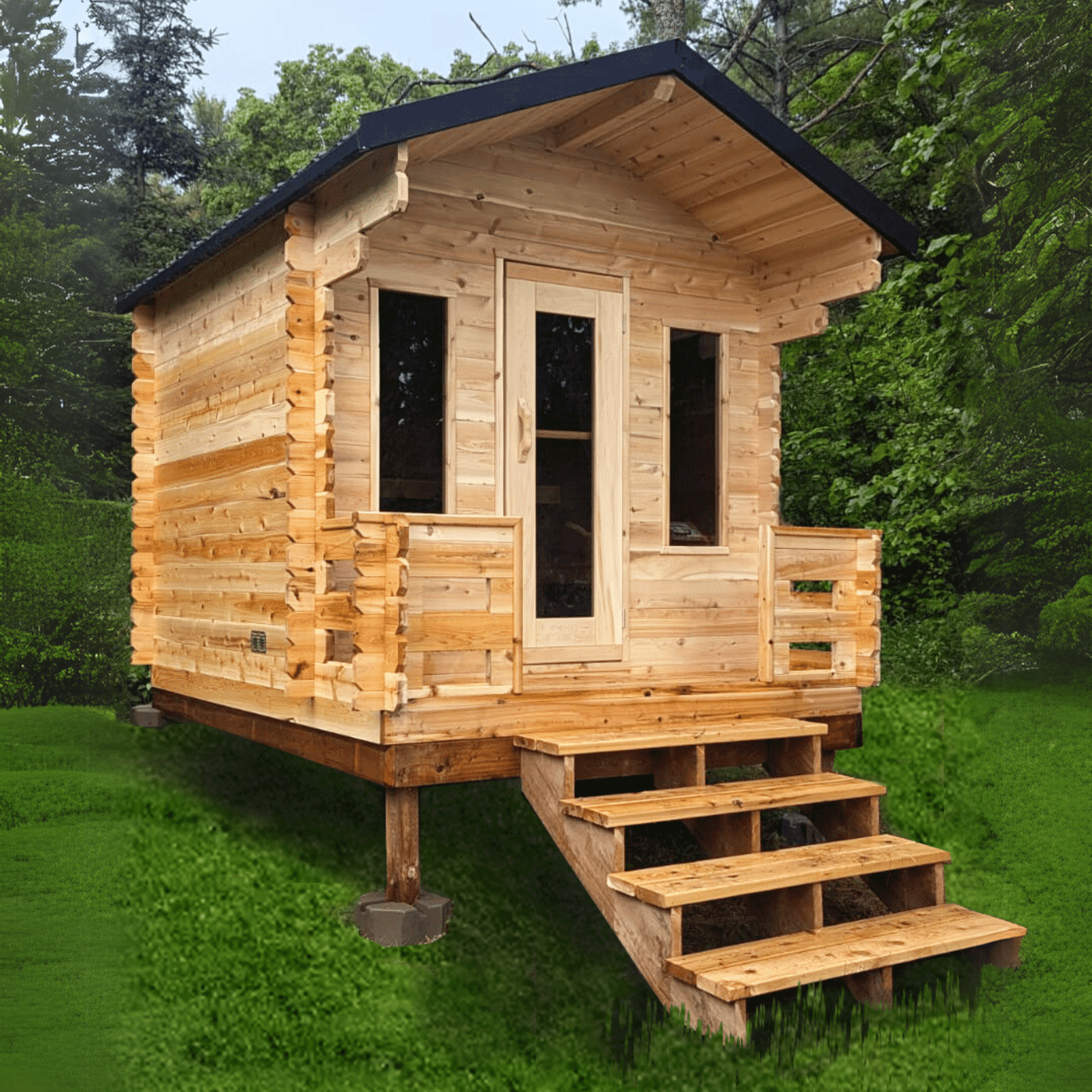 Leisurecraft CT Georgian Cabin Sauna with Porch