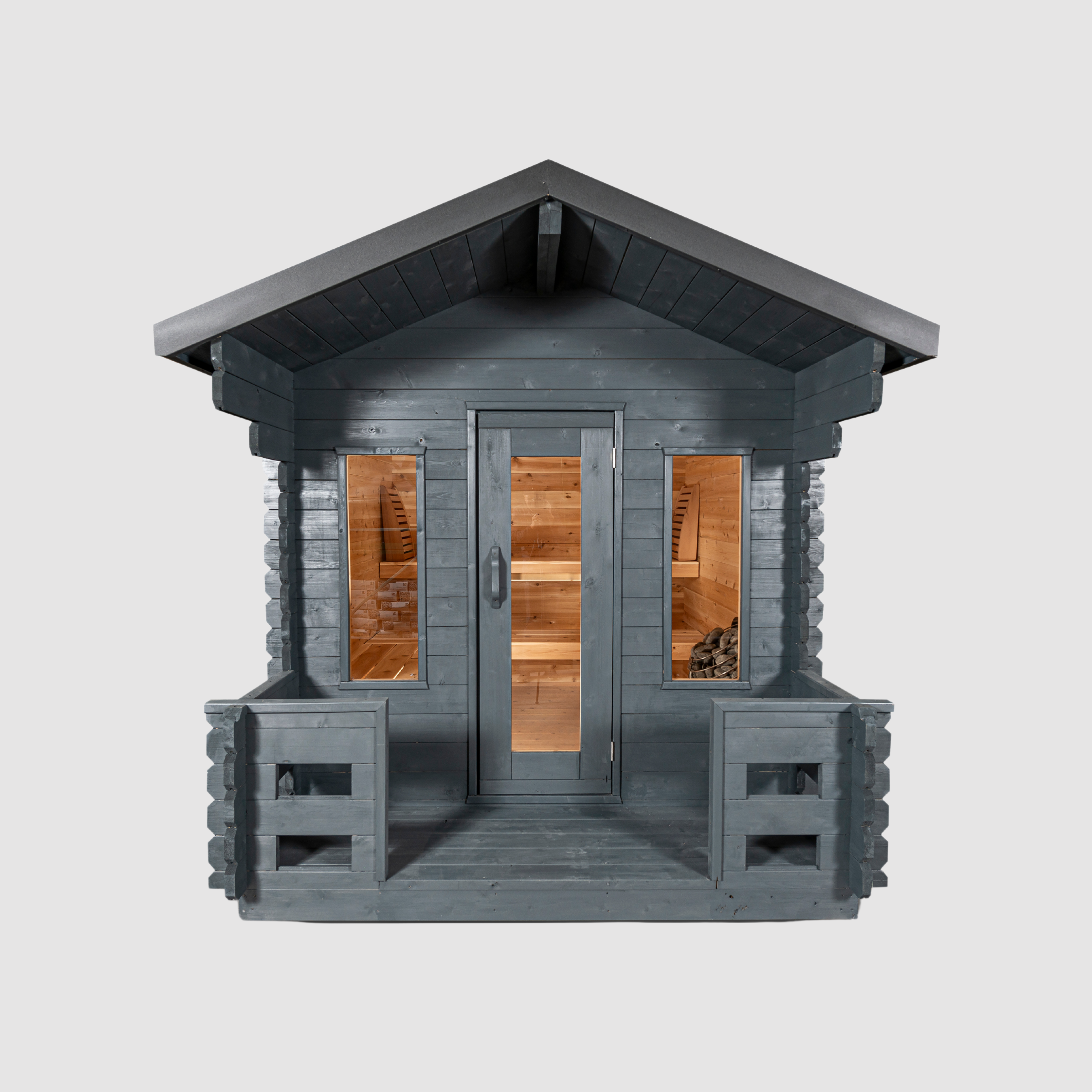 Leisurecraft CT Georgian Cabin Sauna with Porch
