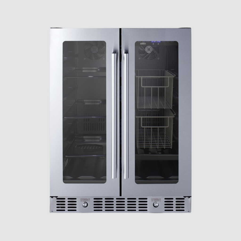 Summit 24" Built-In Dual-Zone Produce Refrigerator, ADA Compliant ALFD24WBVCSSPANTRY