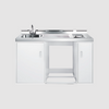 Summit 60" Wide All-In-One Kitchenette (Refrigerator Not Included) C60ELGLASSNR