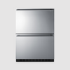 Summit 24" Wide Outdoor 2-Drawer Refrigerator-Freezer, ADA Compliant ADRF244OS