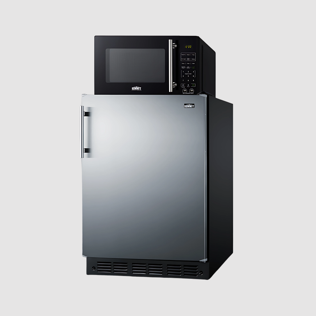 Summit Microwave/Refrigerator-Freezer Combination with Allocator MRF66BK2SSA