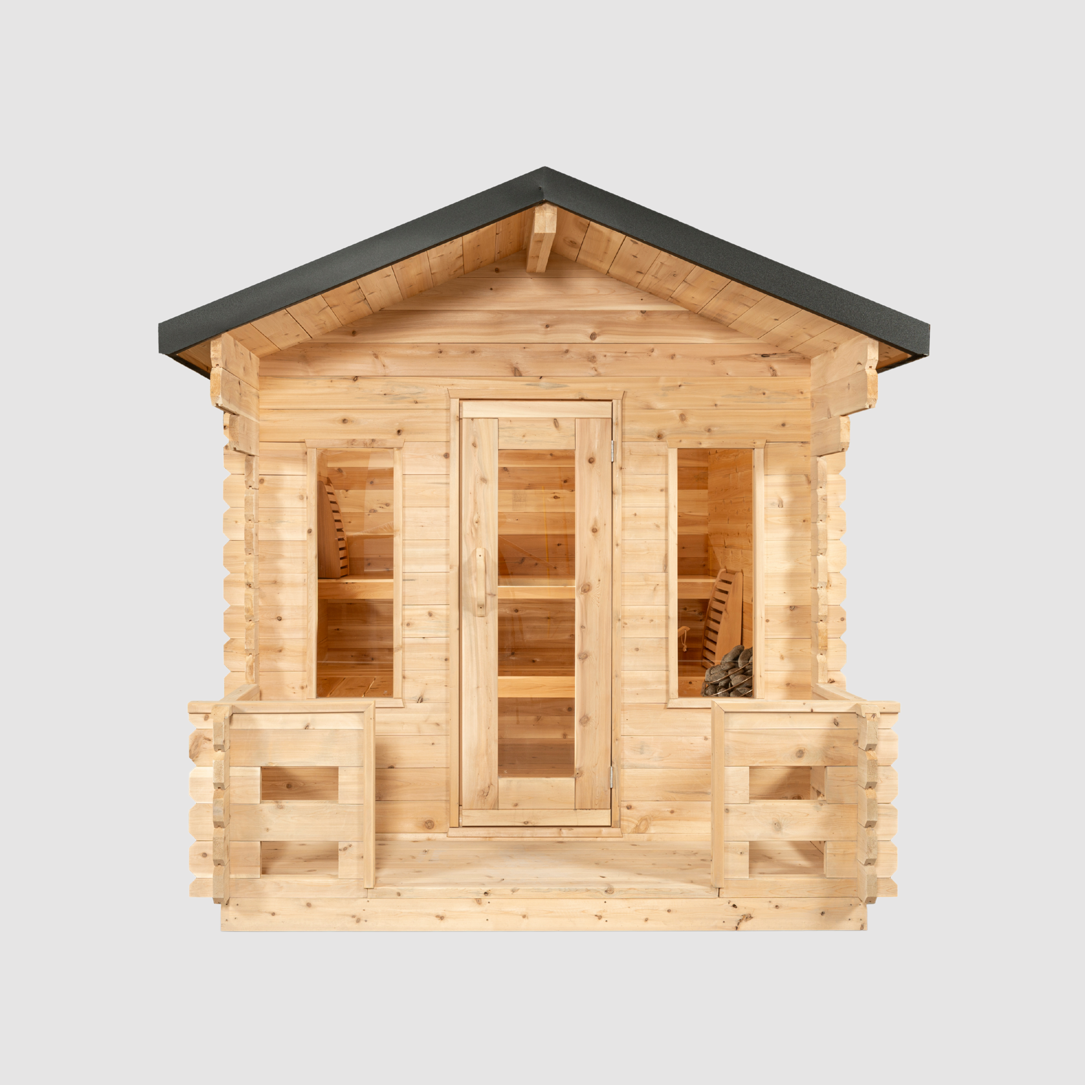 Leisurecraft CT Georgian Cabin Sauna with Porch