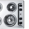 Summit 30" Wide 4-Burner Gas Cooktop Electric ZNL053