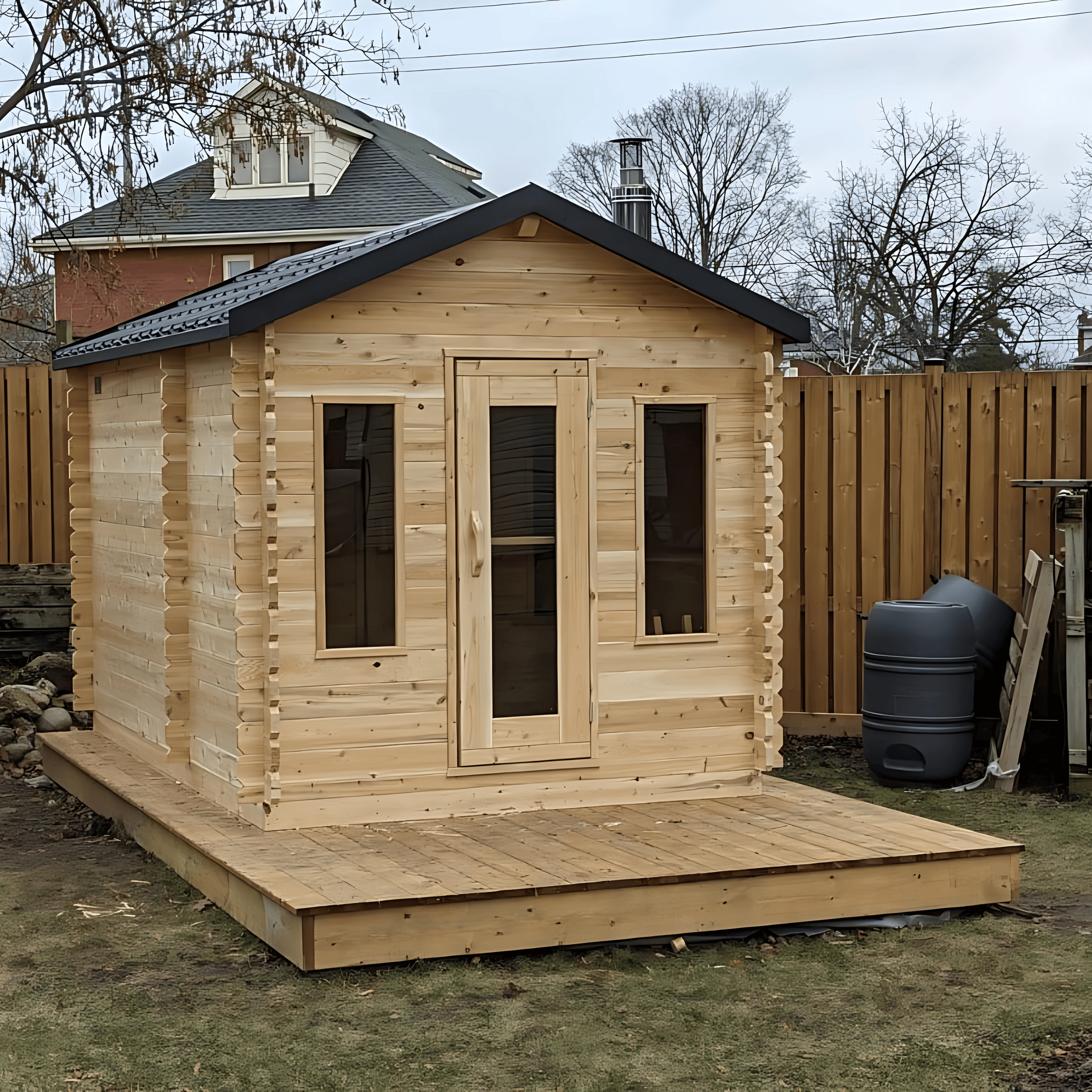 Leisurecraft CT Georgian Cabin Sauna with Changeroom