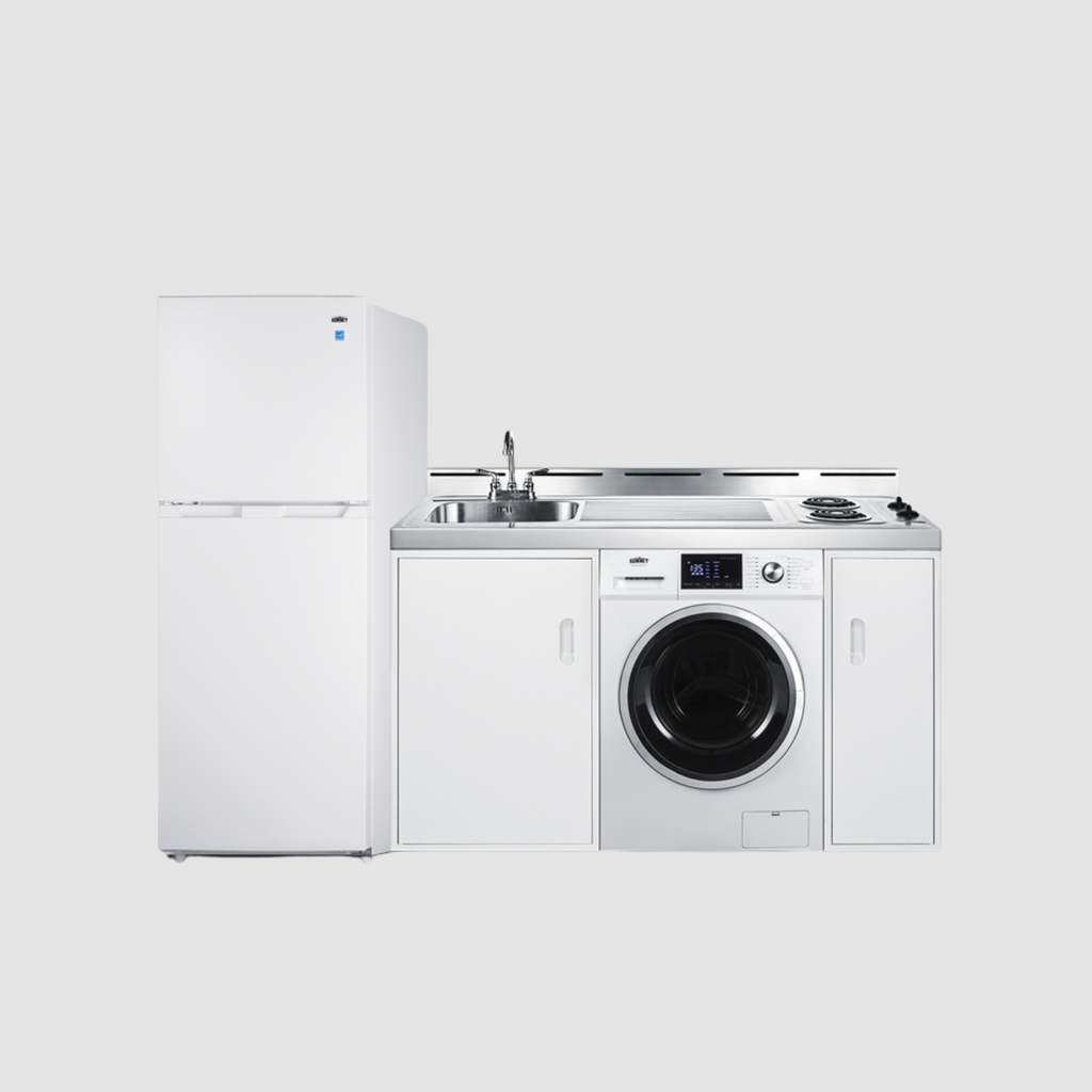Summit 83" Wide All-In-One Kitchenette with Washer/Dryer Combo ACKSPWD82