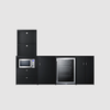 Summit 95" Wide Casework Suite with Beverage Center and Microwave, ADA Height CWSUITE95G