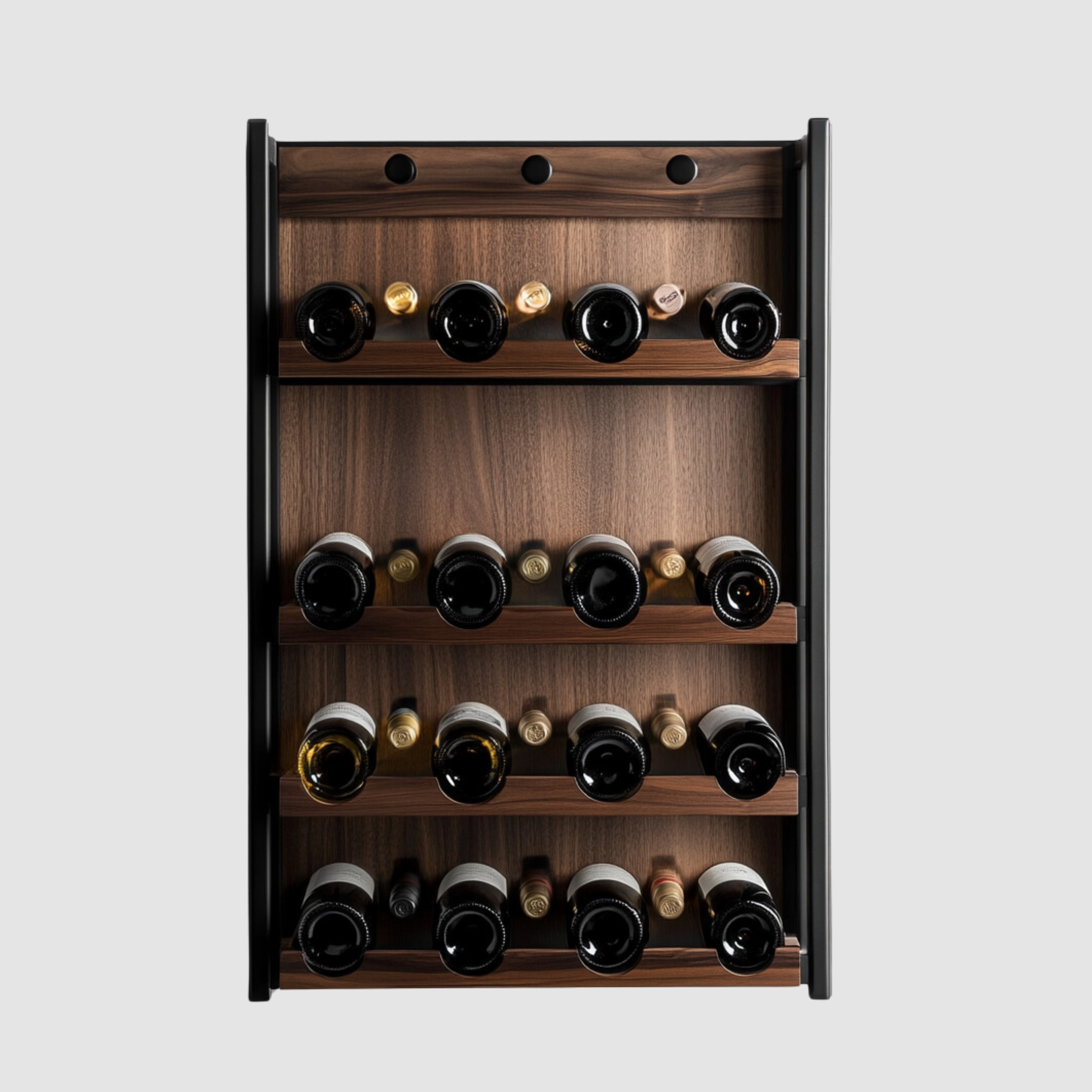 EliteCellar 125-Bottle Metal & Wood Wine Display