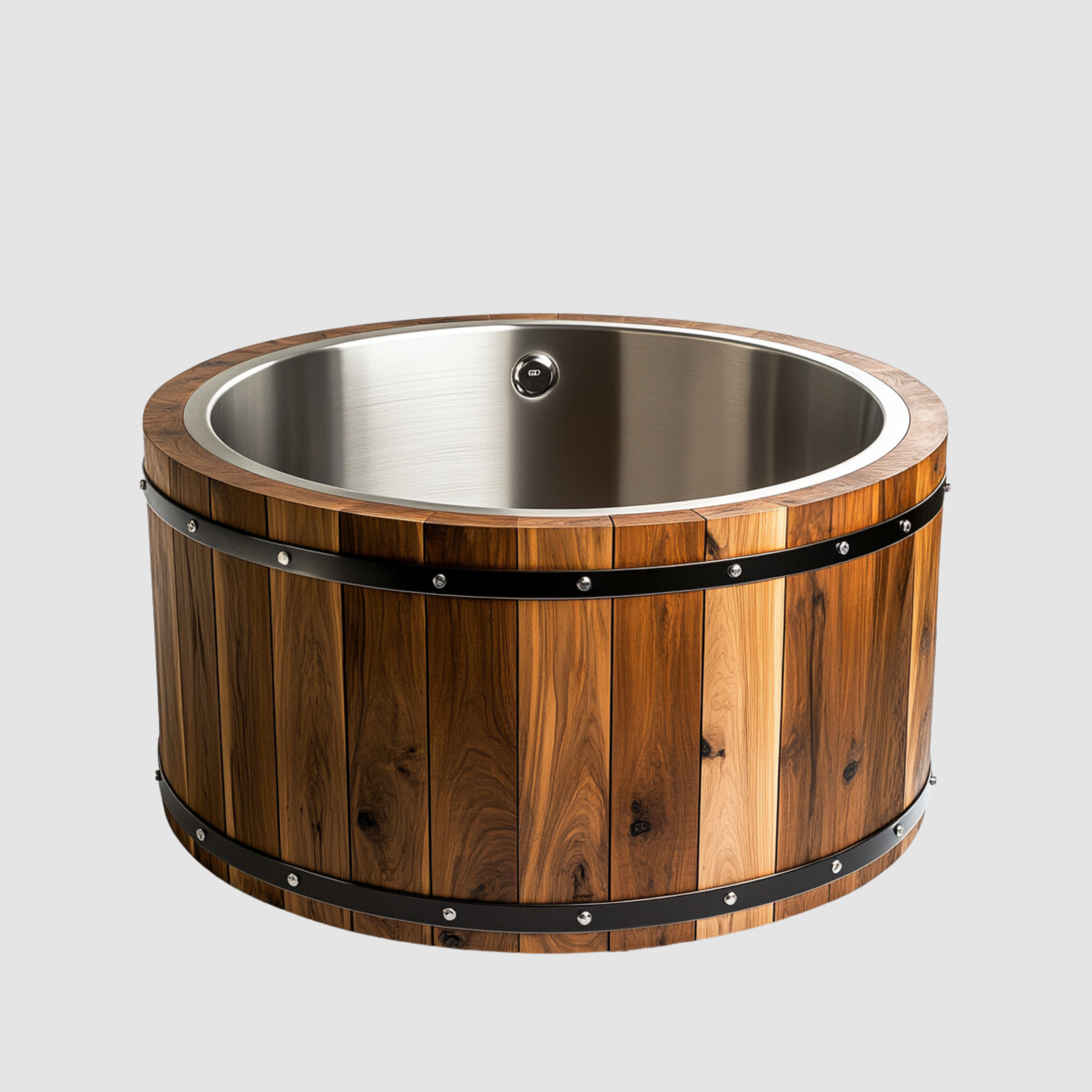 GlacierEdge Pro – Luxury Wood & Steel Cold Tub