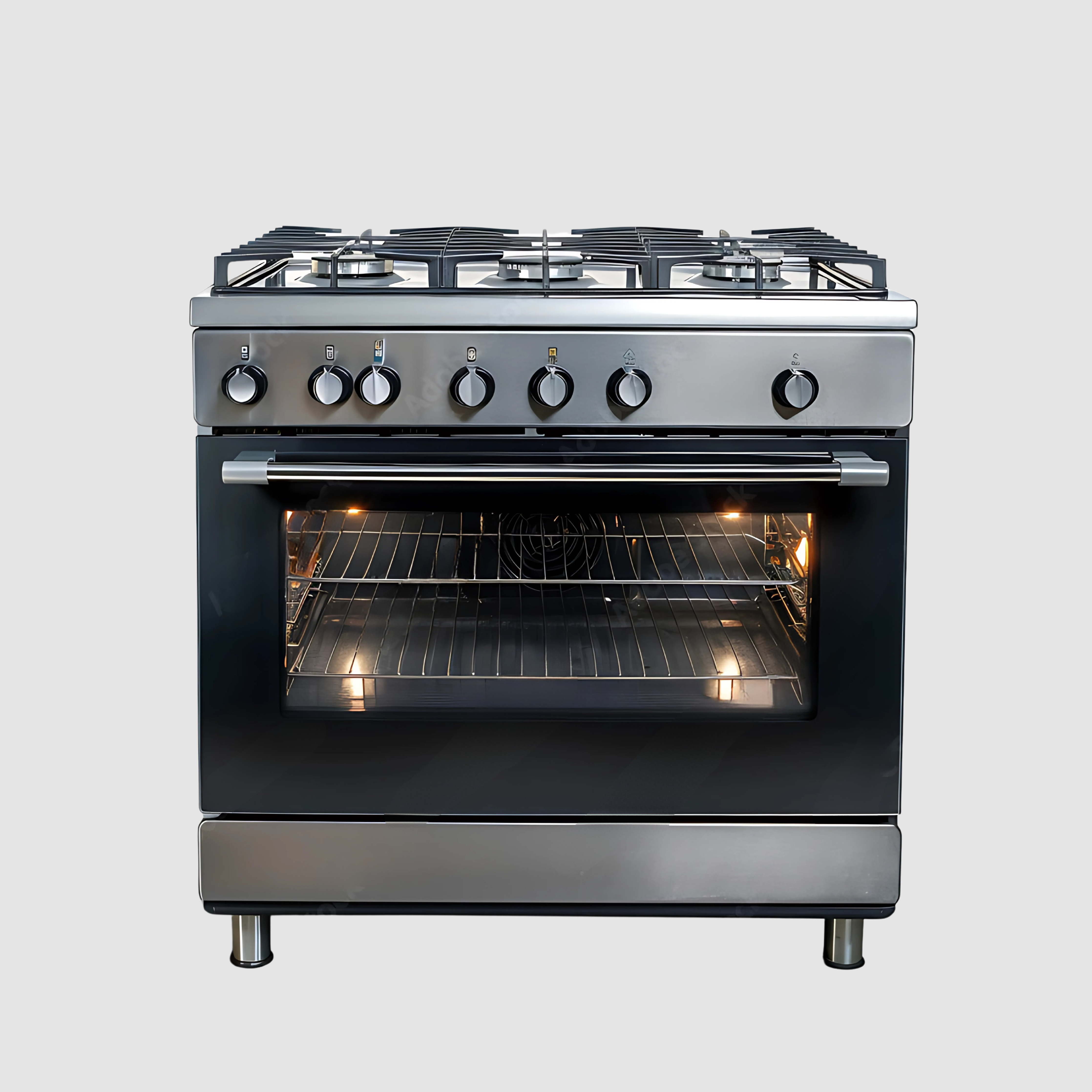 ImperialCook 48” 6-Burner Gas Stove with Double Oven