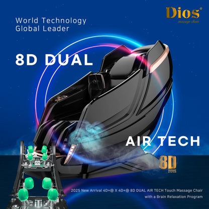 Kahuna Chair Dios Massage Chair 8D Dual Air Tech Touch Roller SL-track with Brain Relaxation Program Dios-1288