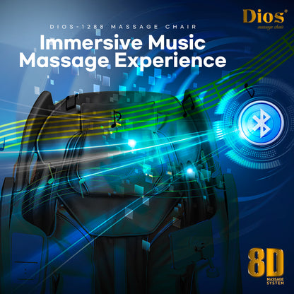 Kahuna Chair Dios Massage Chair 8D Dual Air Tech Touch Roller SL-track with Brain Relaxation Program Dios-1288