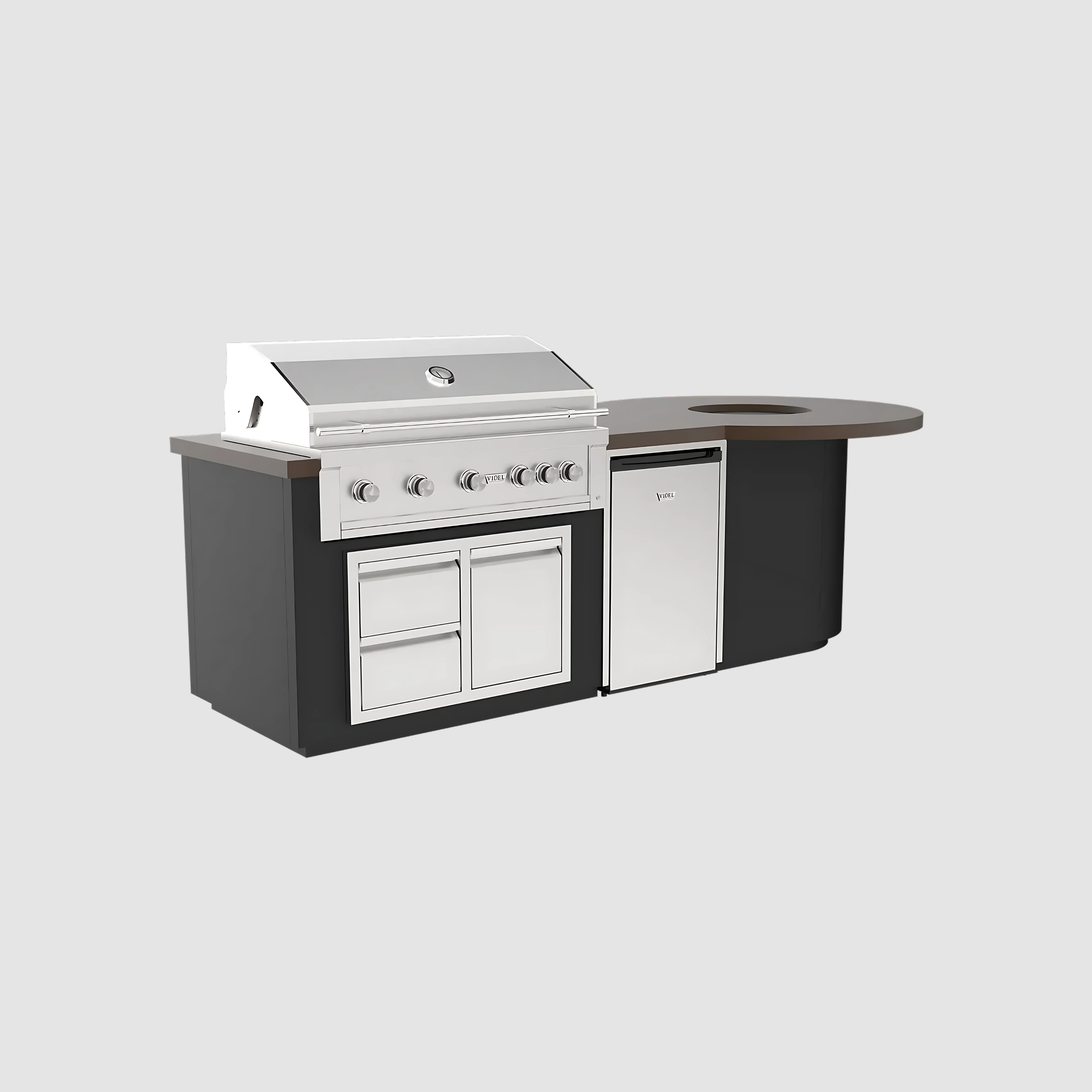 Videl Luxe 112I Firepit - BBQ Island