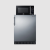 Summit Microwave/Refrigerator Combination with Allocator MRF708BLSSA