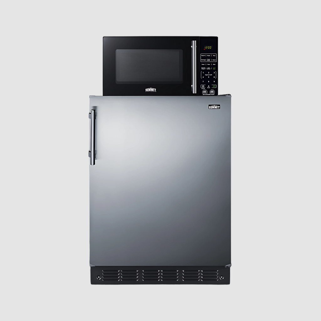 Summit Microwave/Refrigerator Combination with Allocator MRF708BLSSA