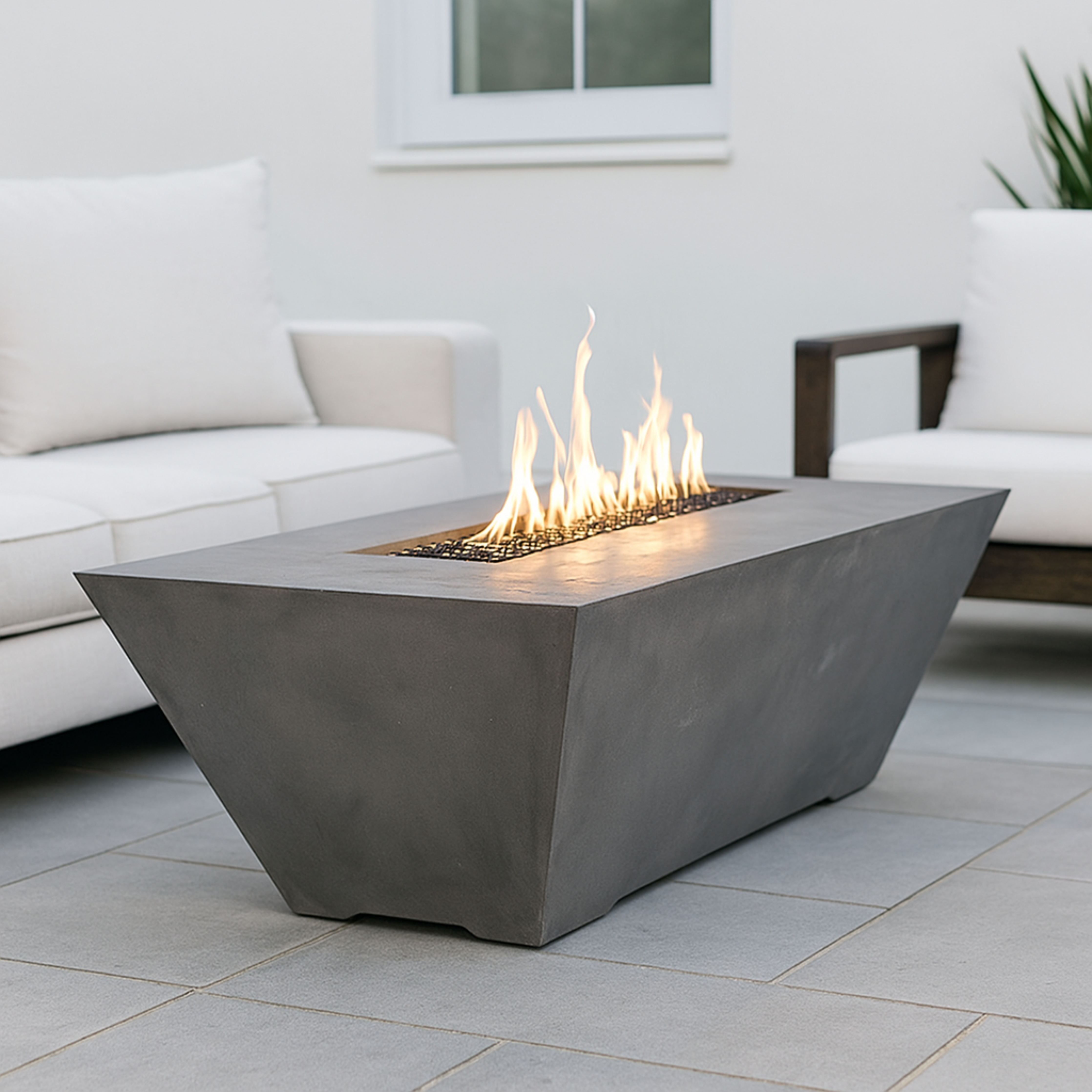 Phoenix Precast Products Rectangular Oblique Fire Table