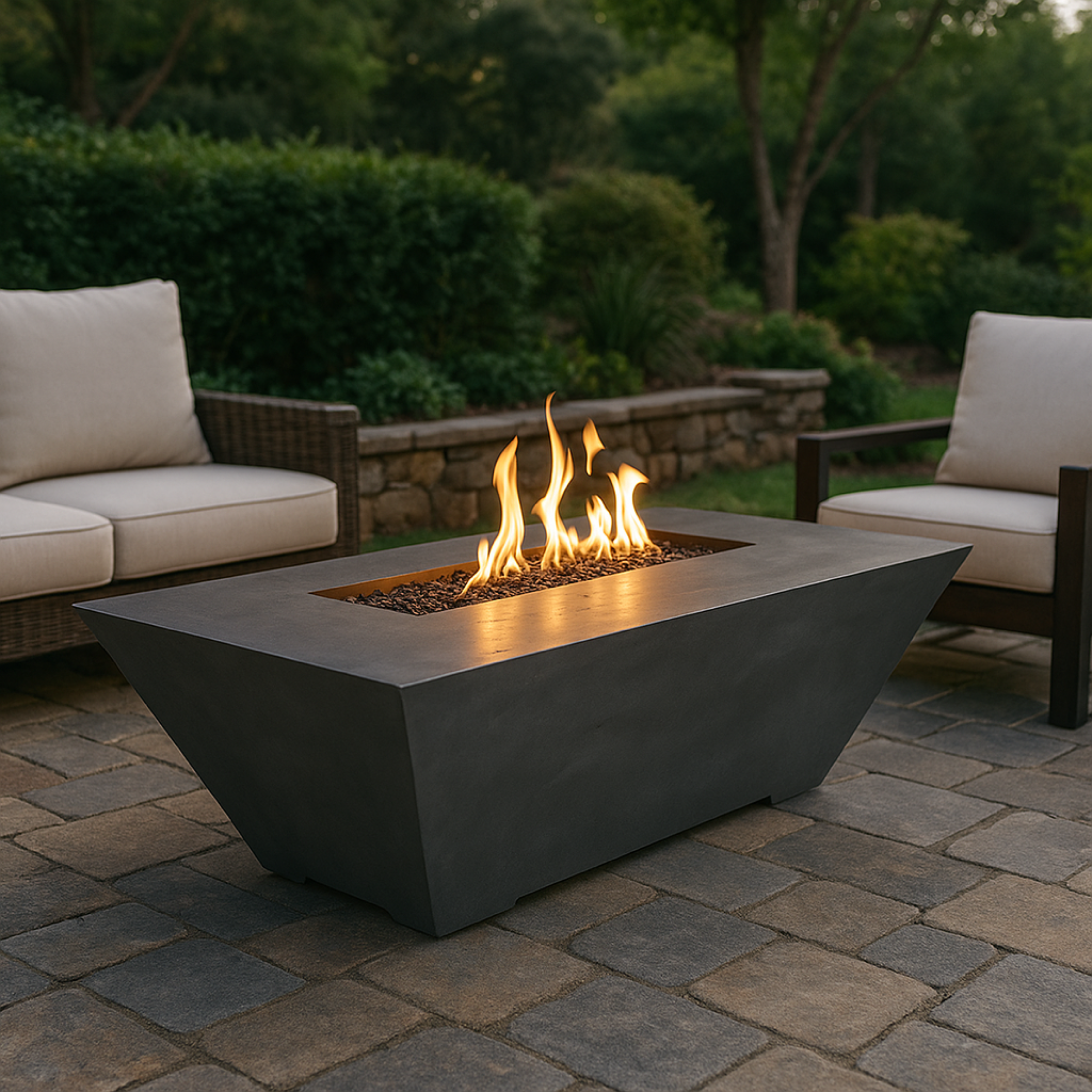 Phoenix Precast Products Rectangular Oblique Fire Table