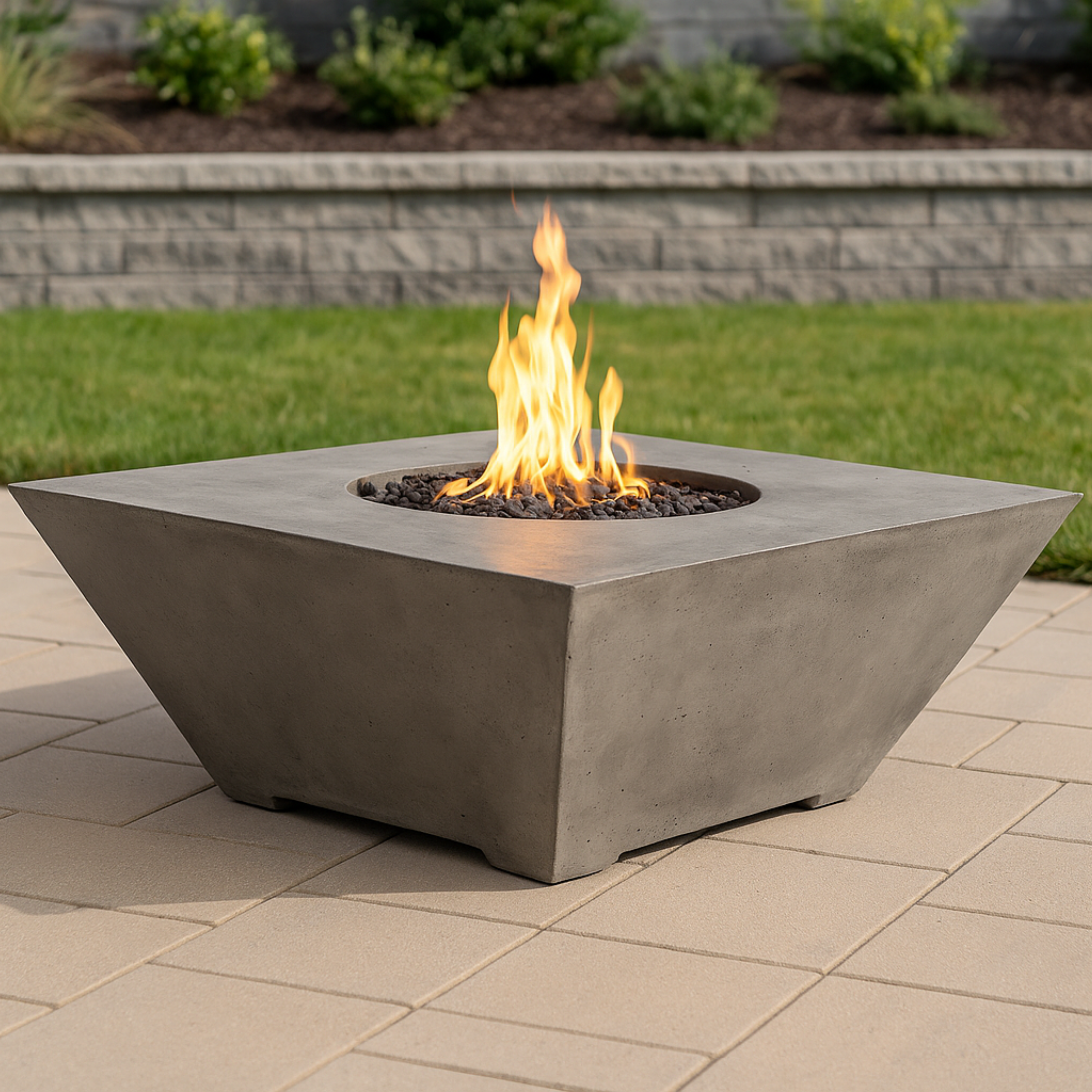 Phoenix Precast Products Square Oblique Fire Table