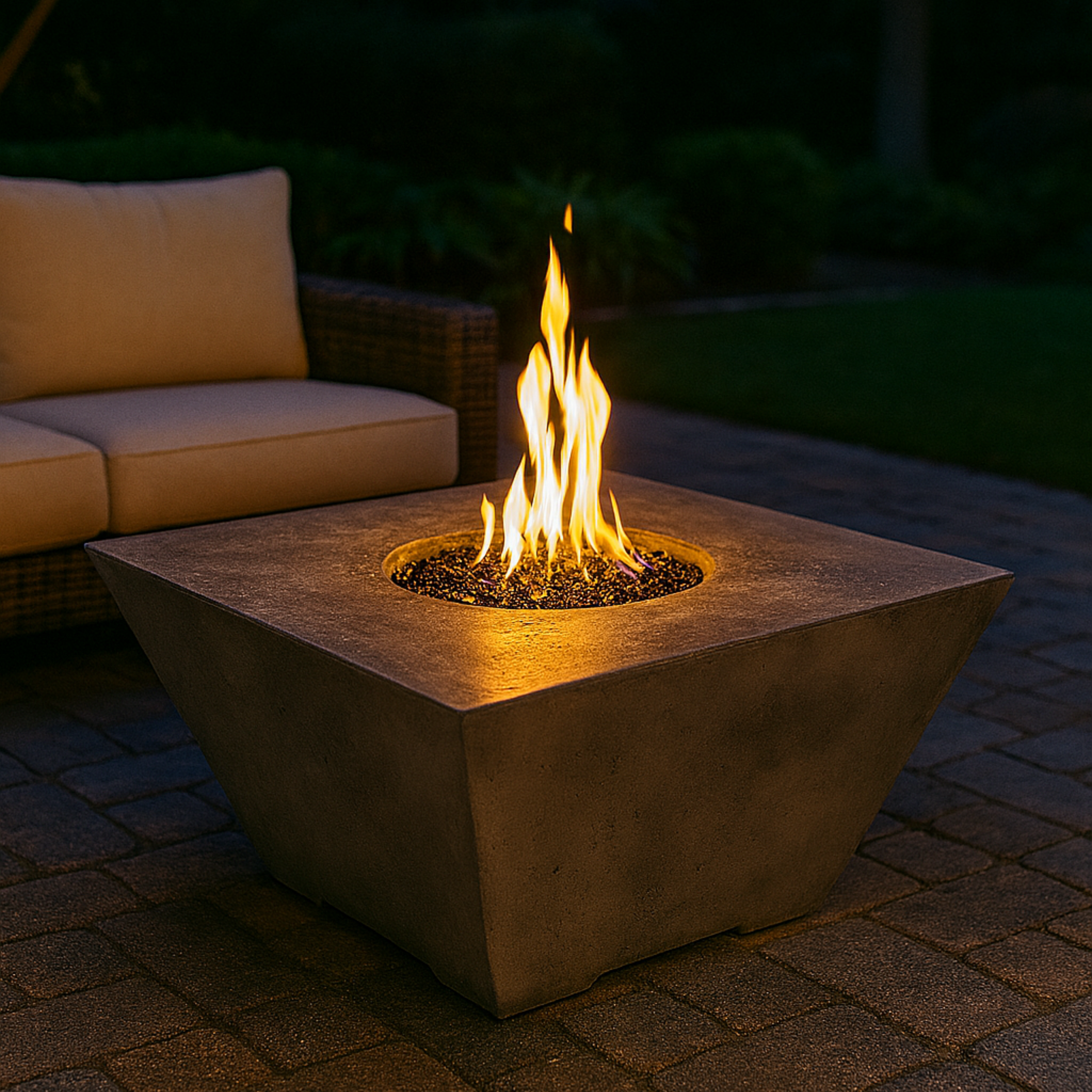 Phoenix Precast Products Square Oblique Fire Table