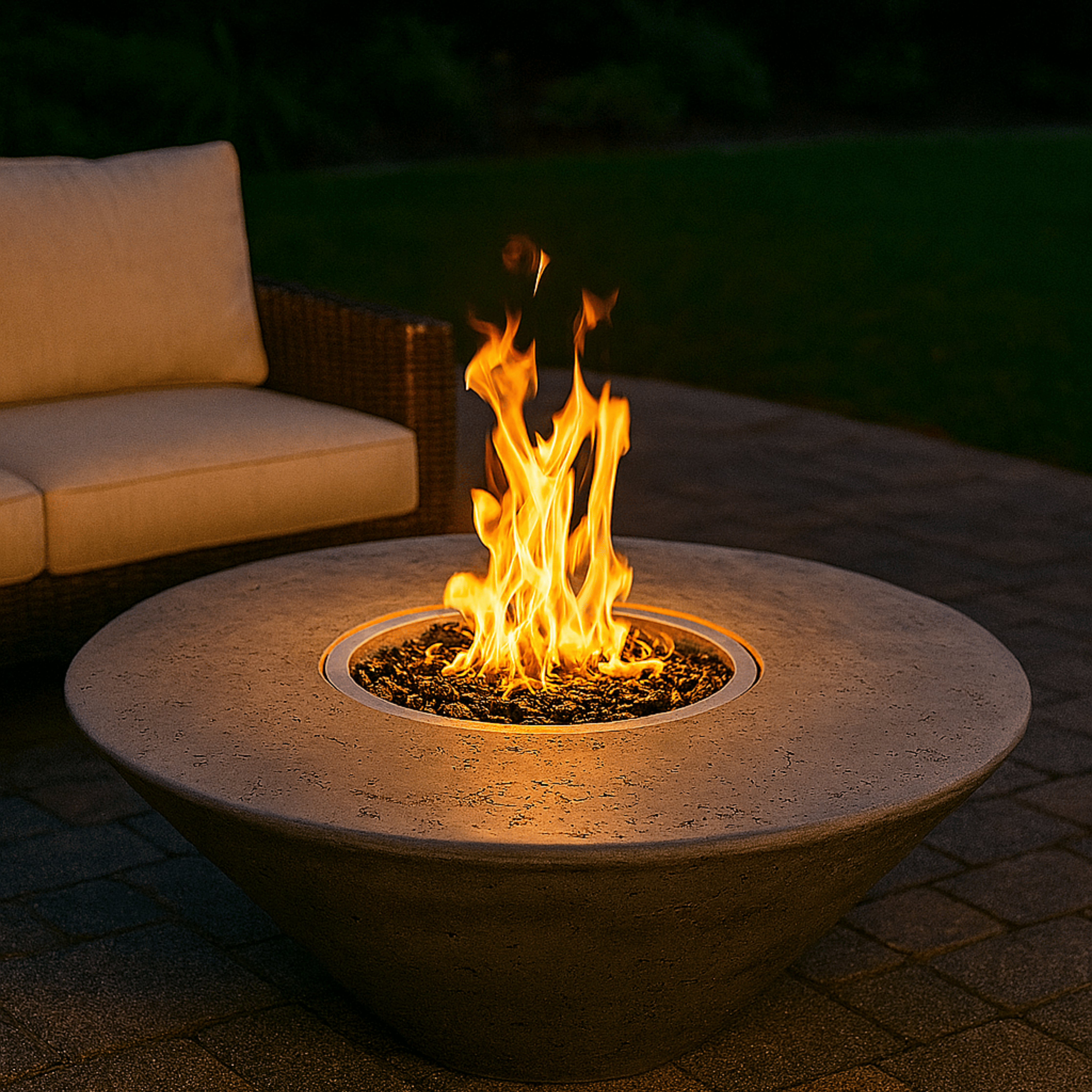 Phoenix Precast Products Round Oblique Fire Table