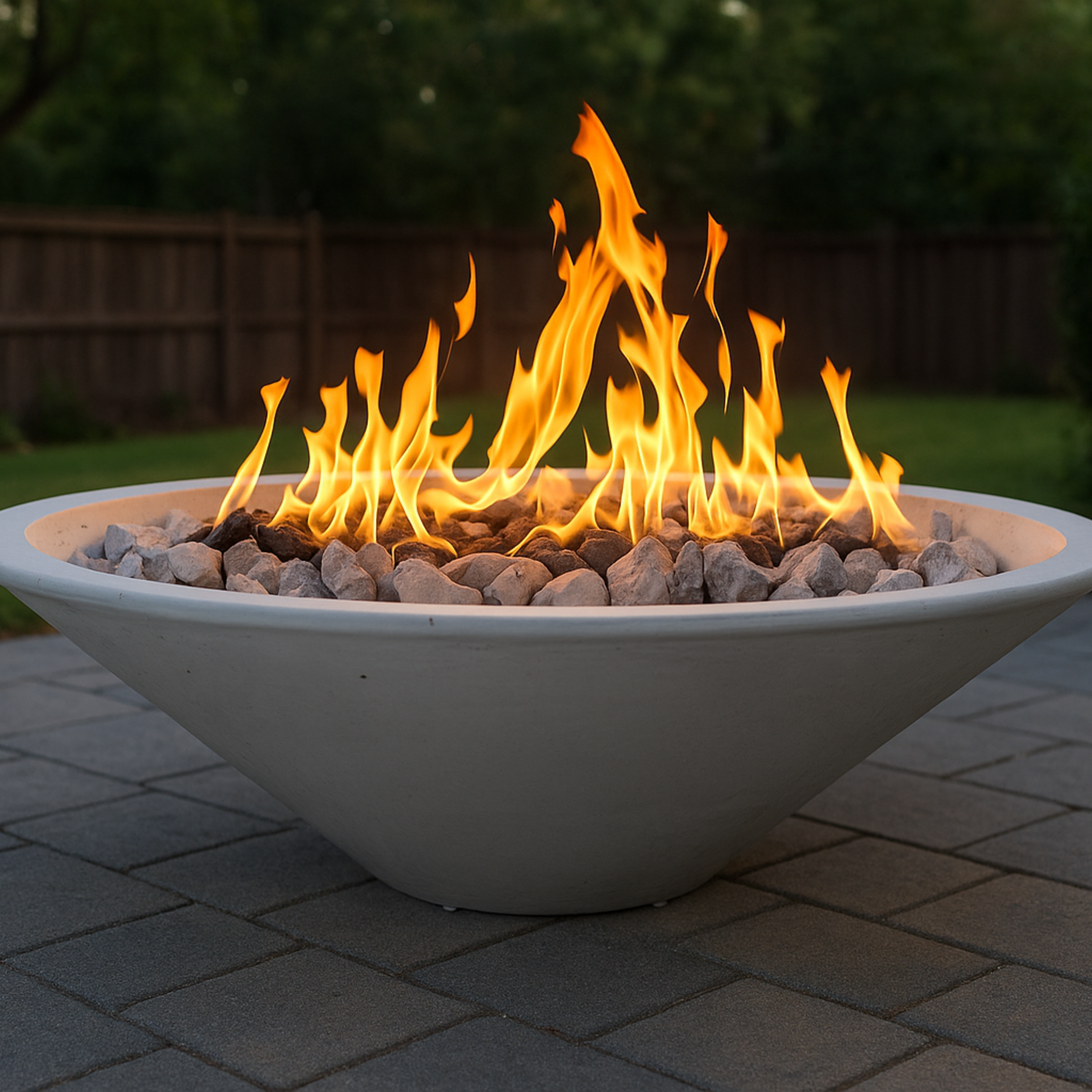 Phoenix Precast Products Round Oblique Fire Bowl With Venting