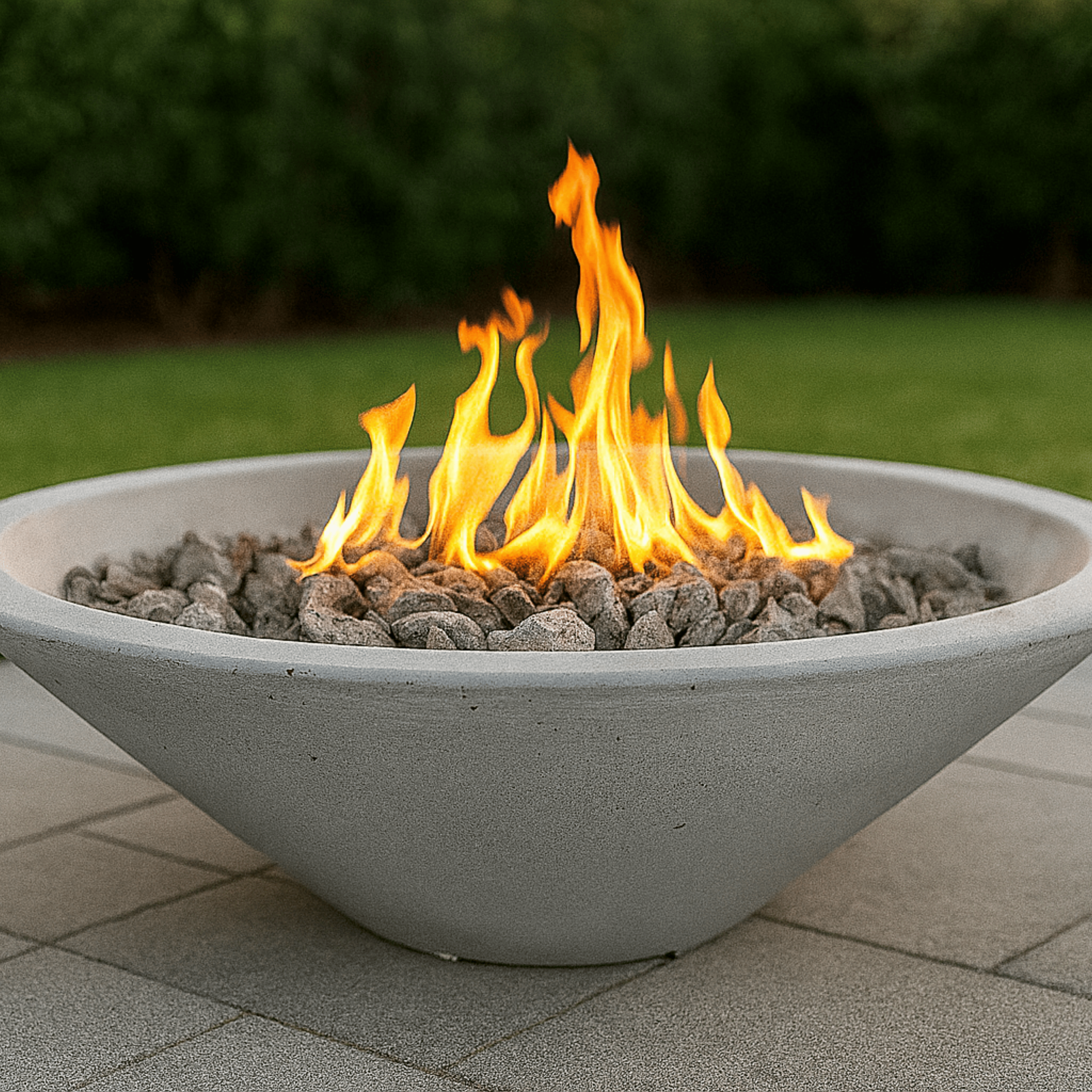 Phoenix Precast Products Round Oblique Fire Bowl With Venting