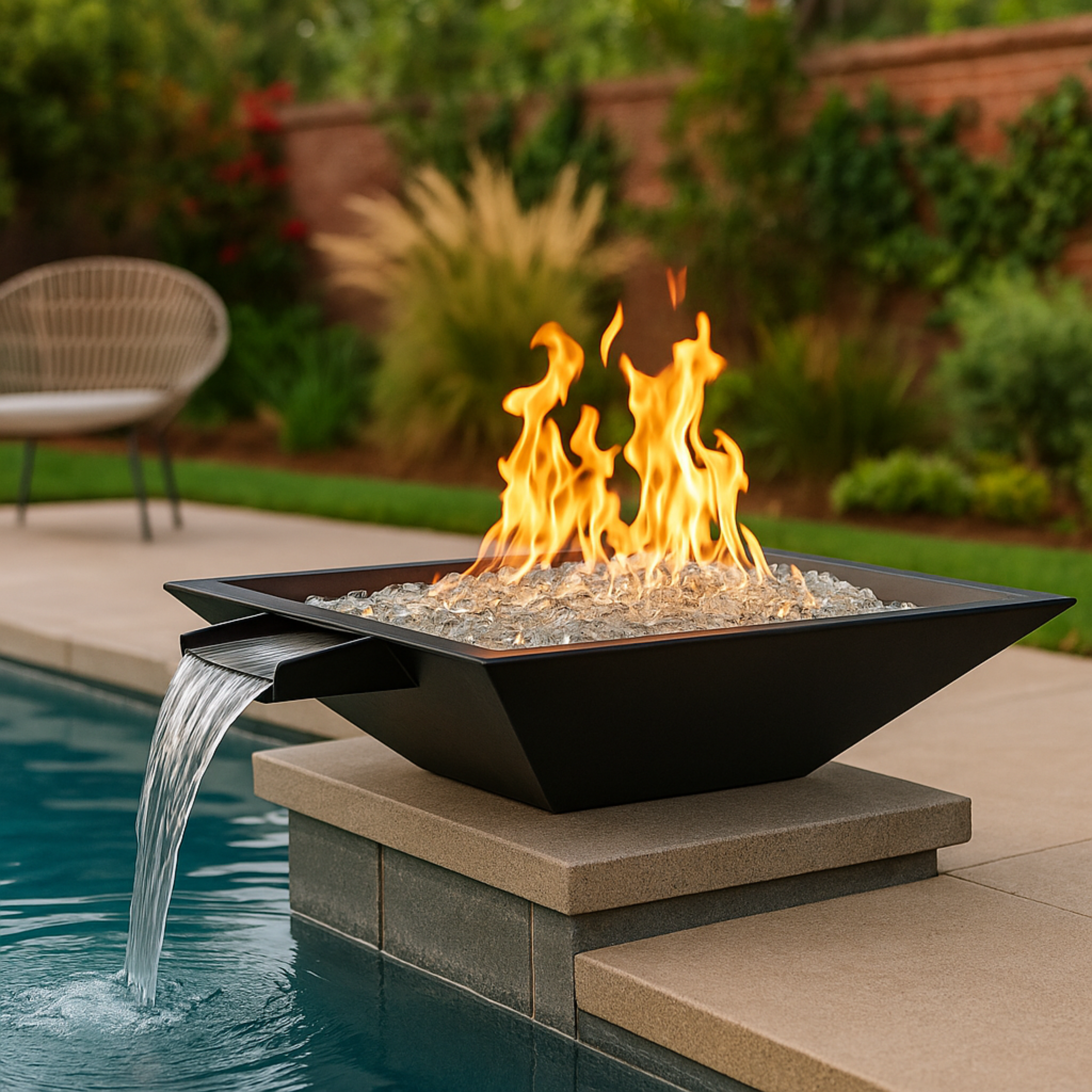 Phoenix Precast Products Oblique Fire & Water Bowl