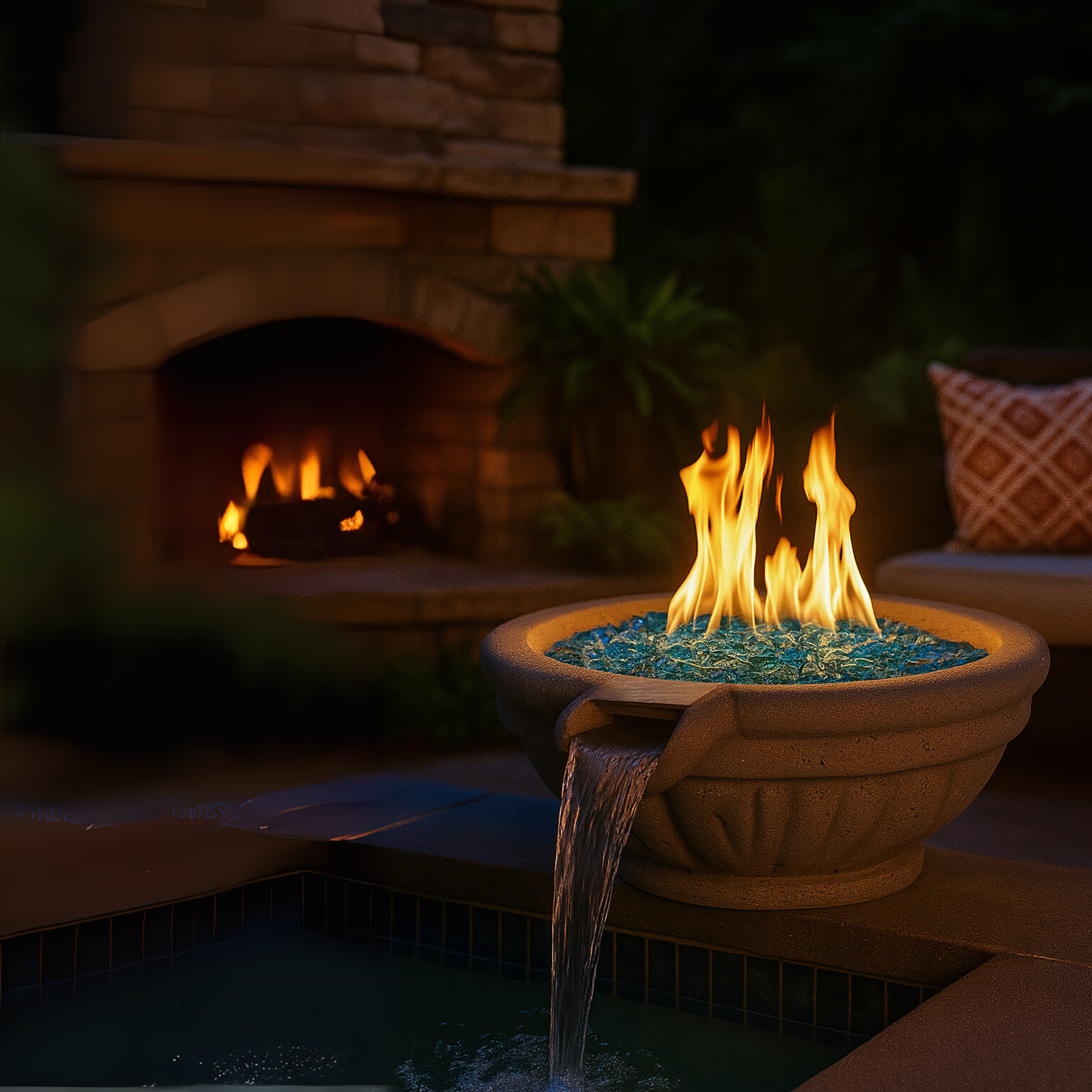 Phoenix Precast Products Tuscany Fire & Water Bowl