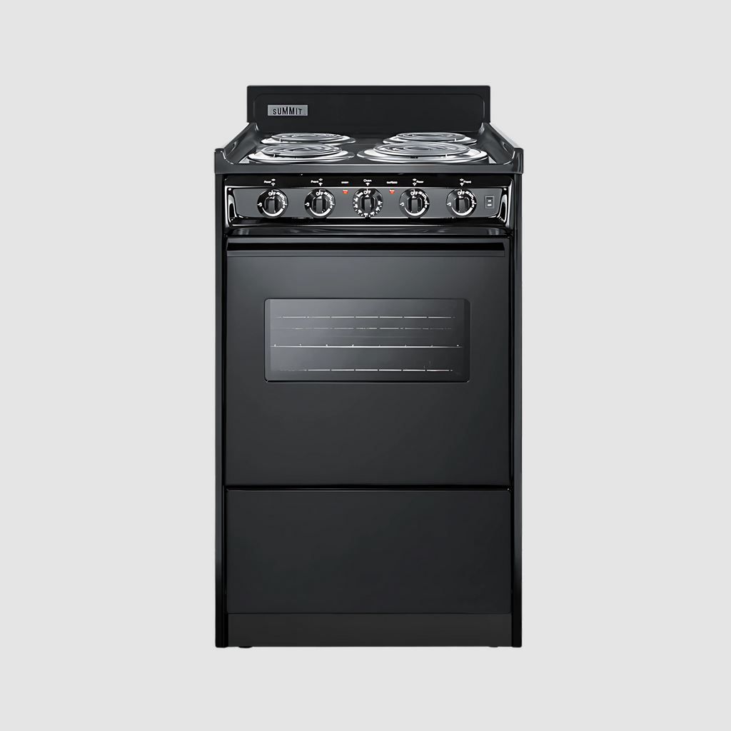 Summit 20" Wide Electric Coil Top Range  with 4 Iches Backguard WEM110