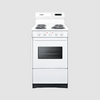 Summit 20" Wide Electric Coil Top Range with 8 Inches Backguard w/ Clock WEM130KW