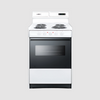 Summit 20" Wide Electric Coil Top Range with 8 Inches Backguard w/ Clock WEM130KW