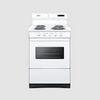 Summit 20" Wide Electric Coil Top Range with 8 Inches Backguard w/ Clock WEM130KW