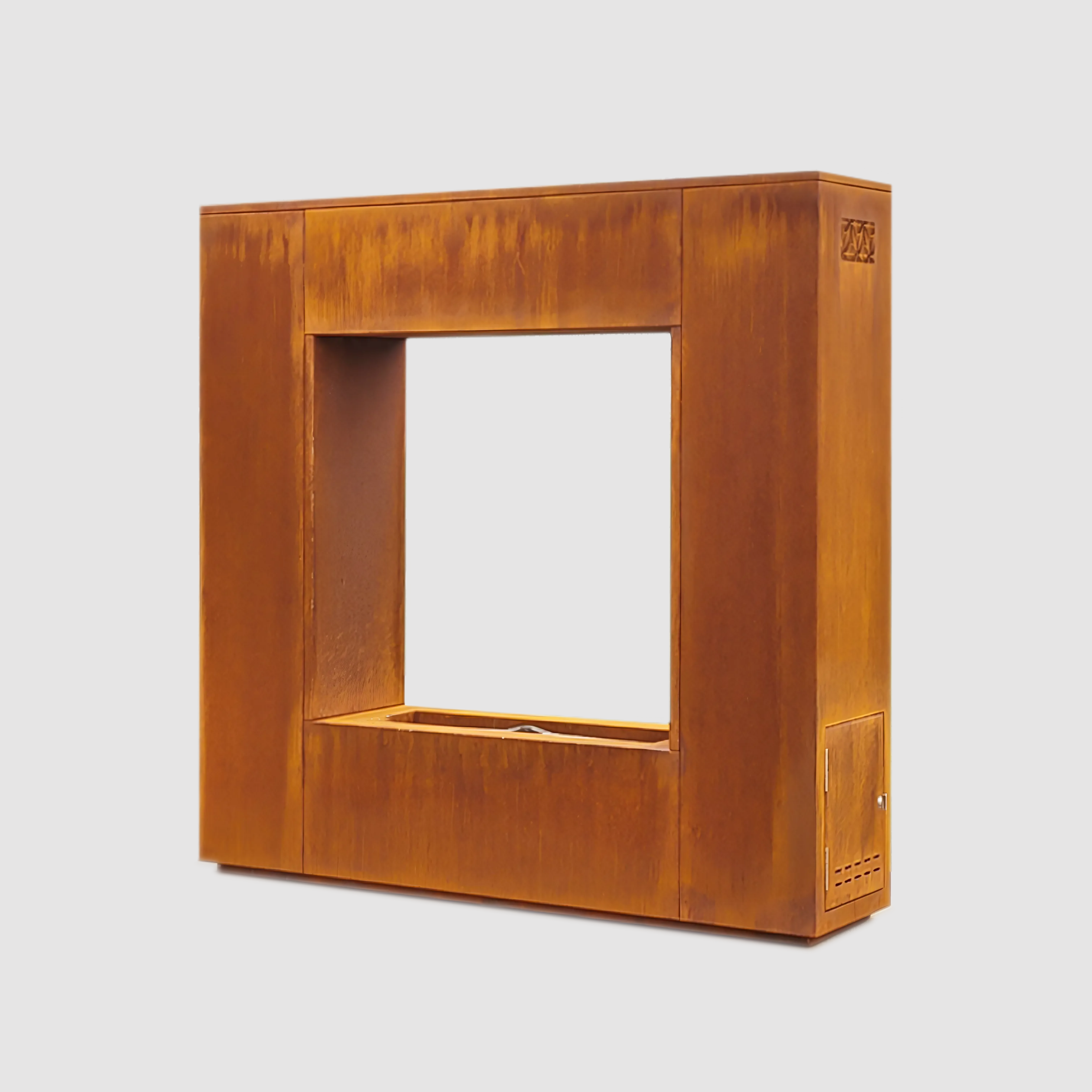 The Outdoor Plus Williams Outdoor Fireplace - Corten Steel