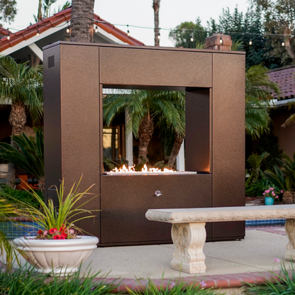 The Outdoor Plus Williams Outdoor Fireplace - Powder Coated Metal