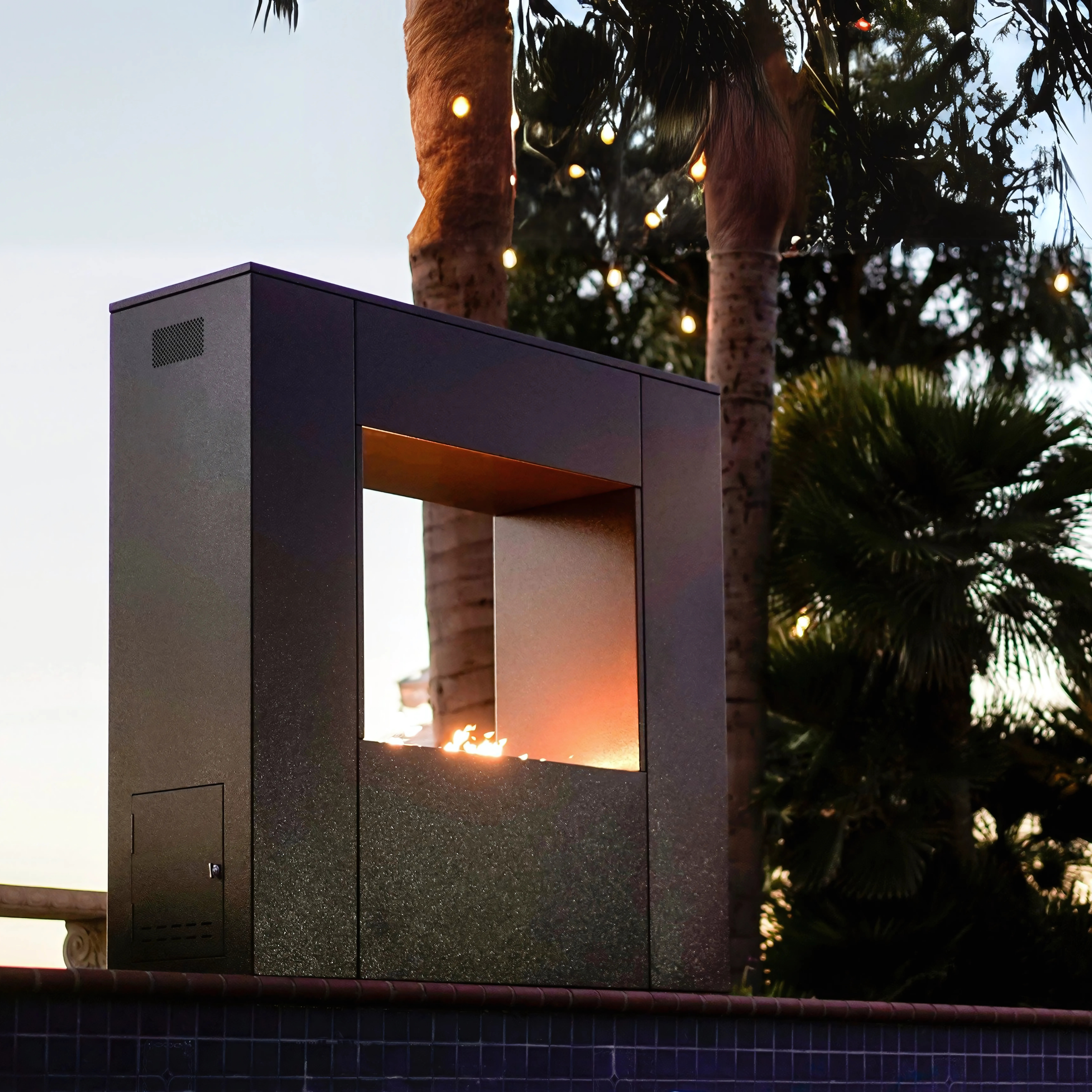The Outdoor Plus Williams Outdoor Fireplace - Powder Coated Metal